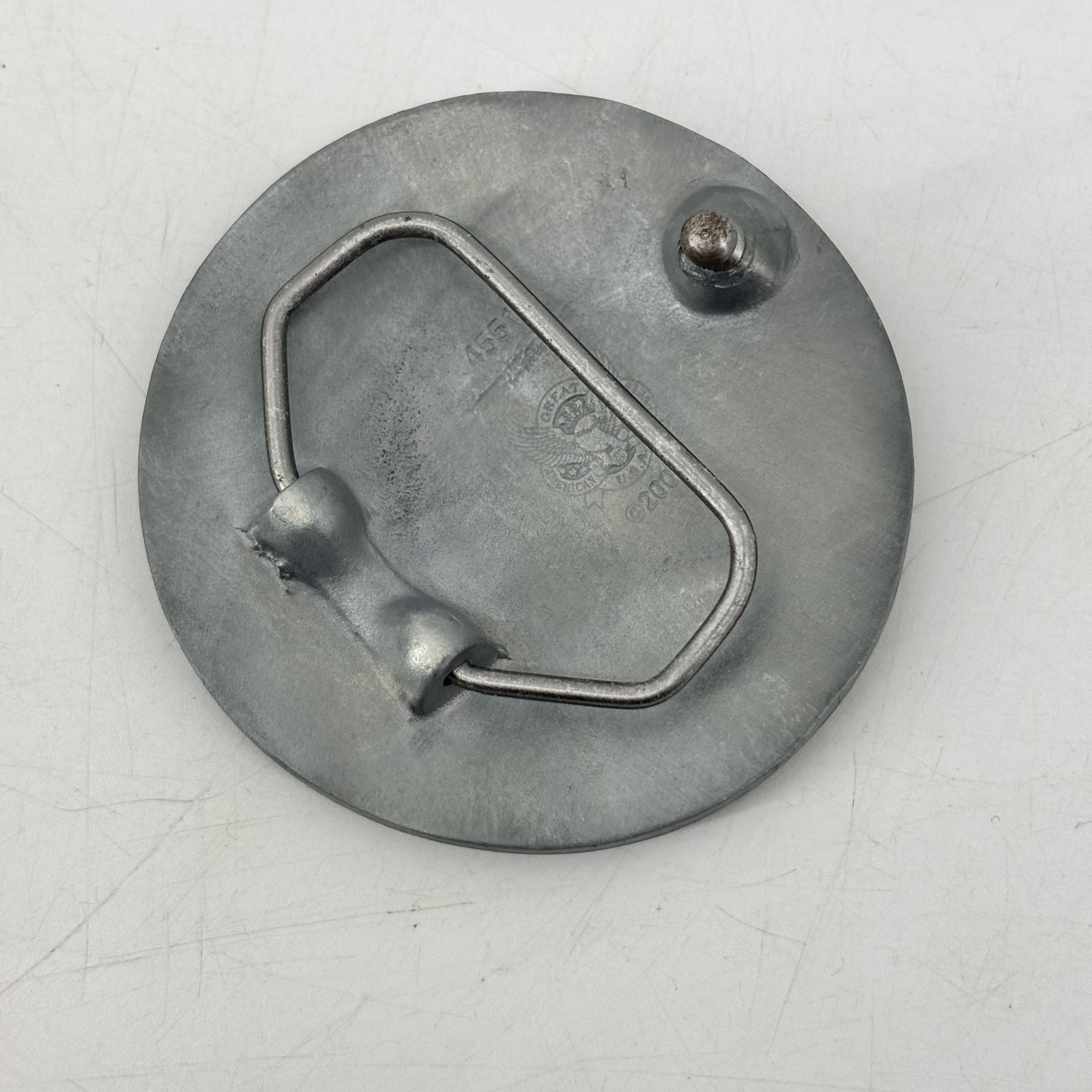 Vintage Belt Buckle Celtic Pewter Enamel Round Knot Great American Size ONE SIZE - 2 Thumbnail