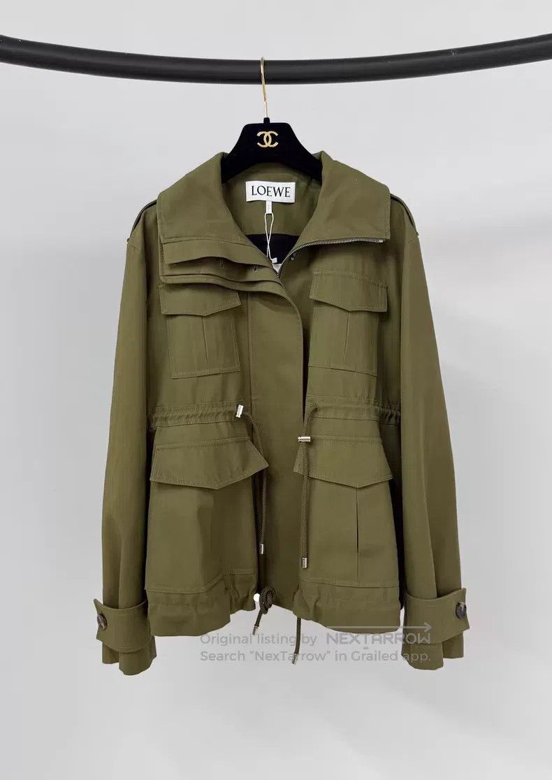 Loewe Loewe Military Green Multi-pocket Windbreaker Jacket, Loos Size XXS / US 00 / IT 34 - 1 Thumbnail