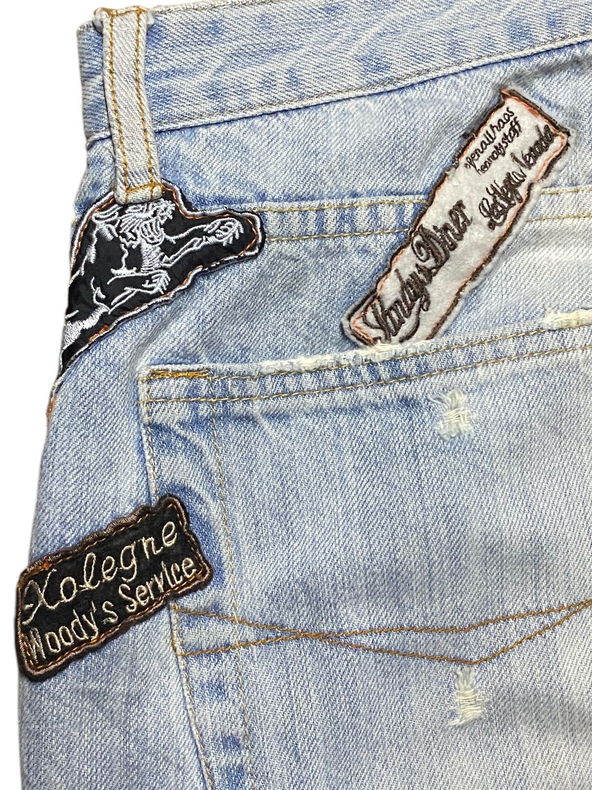 Replay Vintage Japanese Brand Replay Faded Wash Distressed Jeans Size US 36 / EU 52 - 11 Thumbnail