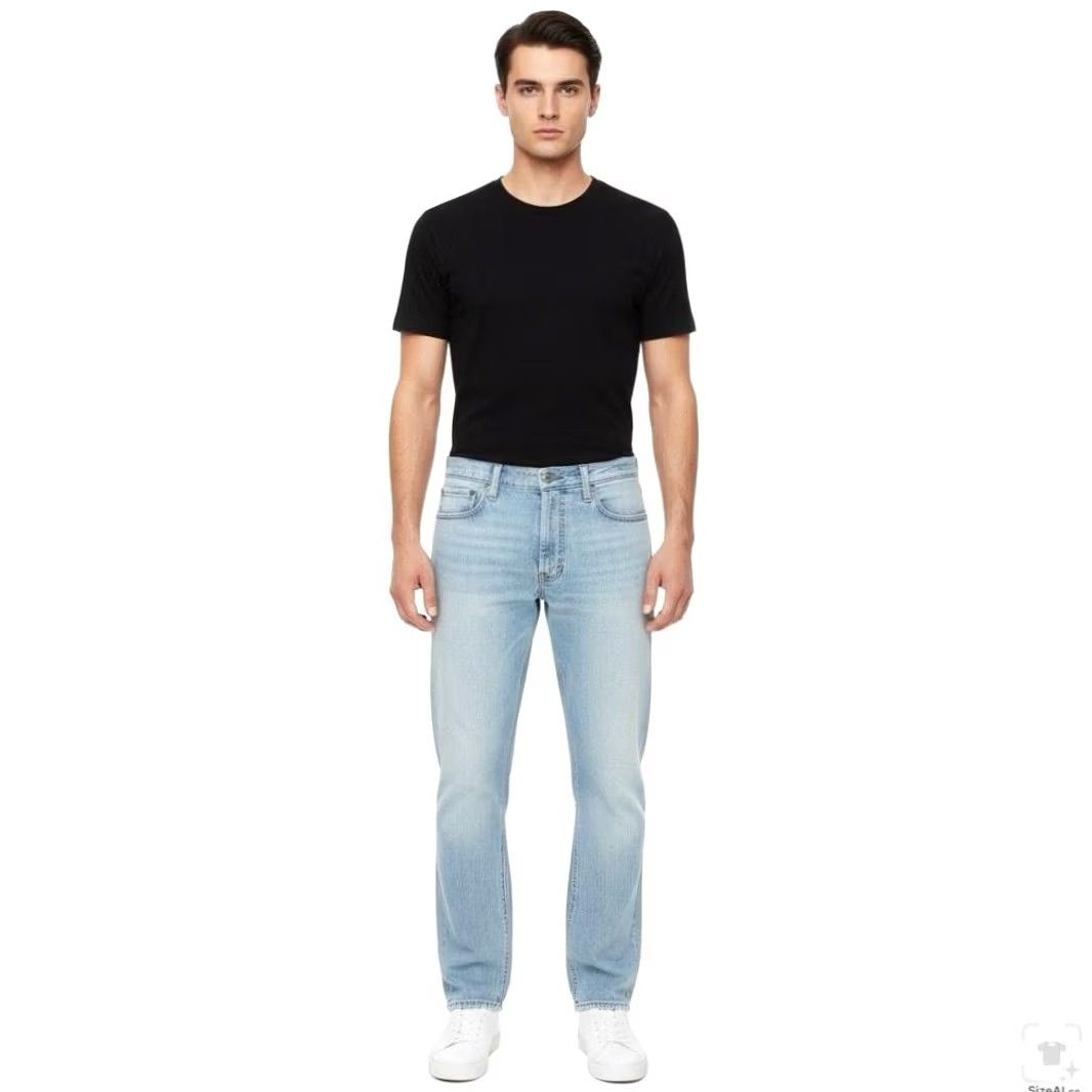 Levi's Levi's Jeans S40154 Mens 34x34 Blue Light Wash Straight Stretch Denim Zip Fly Size US 34 / EU 50 - 4 Thumbnail