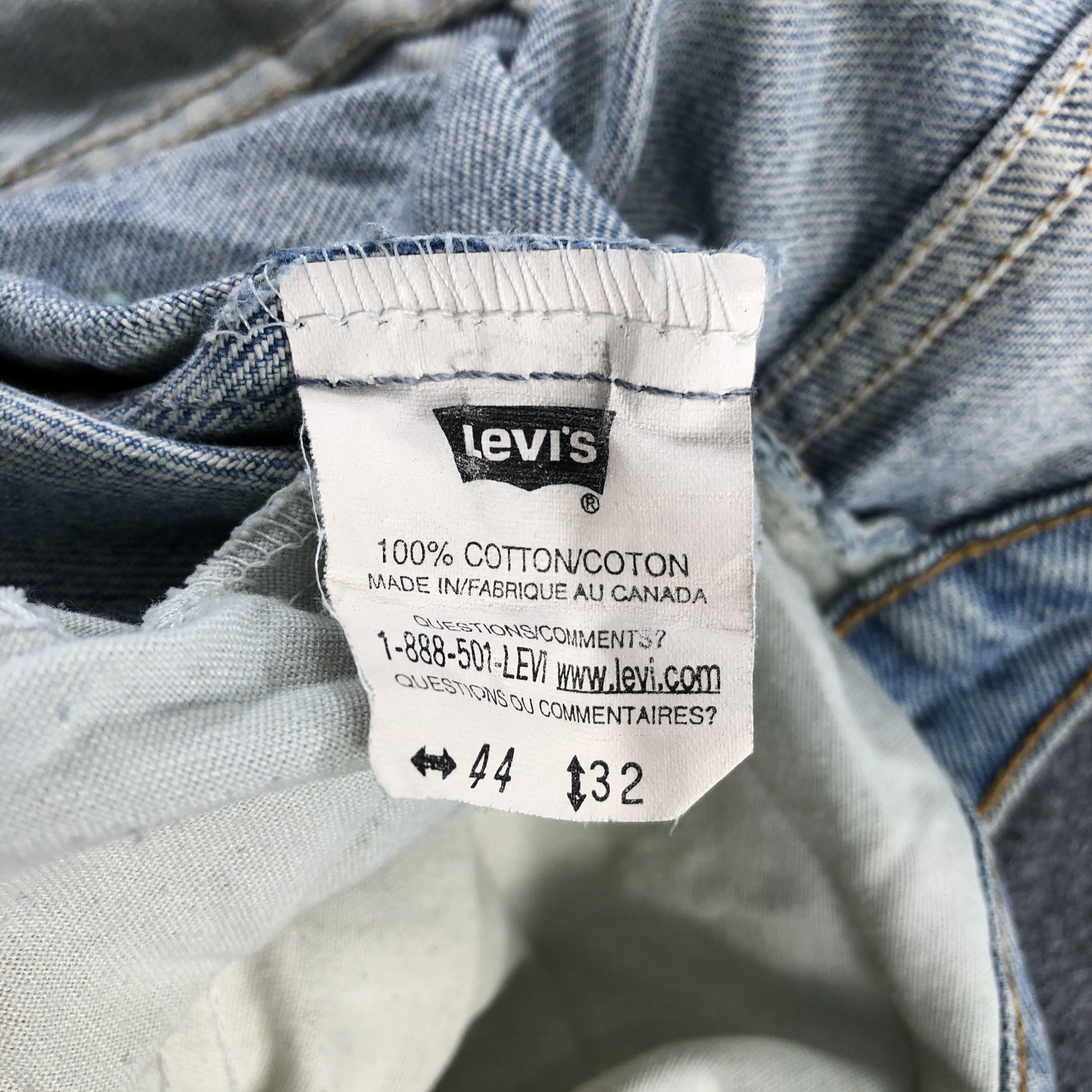 Levi's 90s Vintage Light Wash Levis Jeans-J2643 Size US 43 - 12 Thumbnail