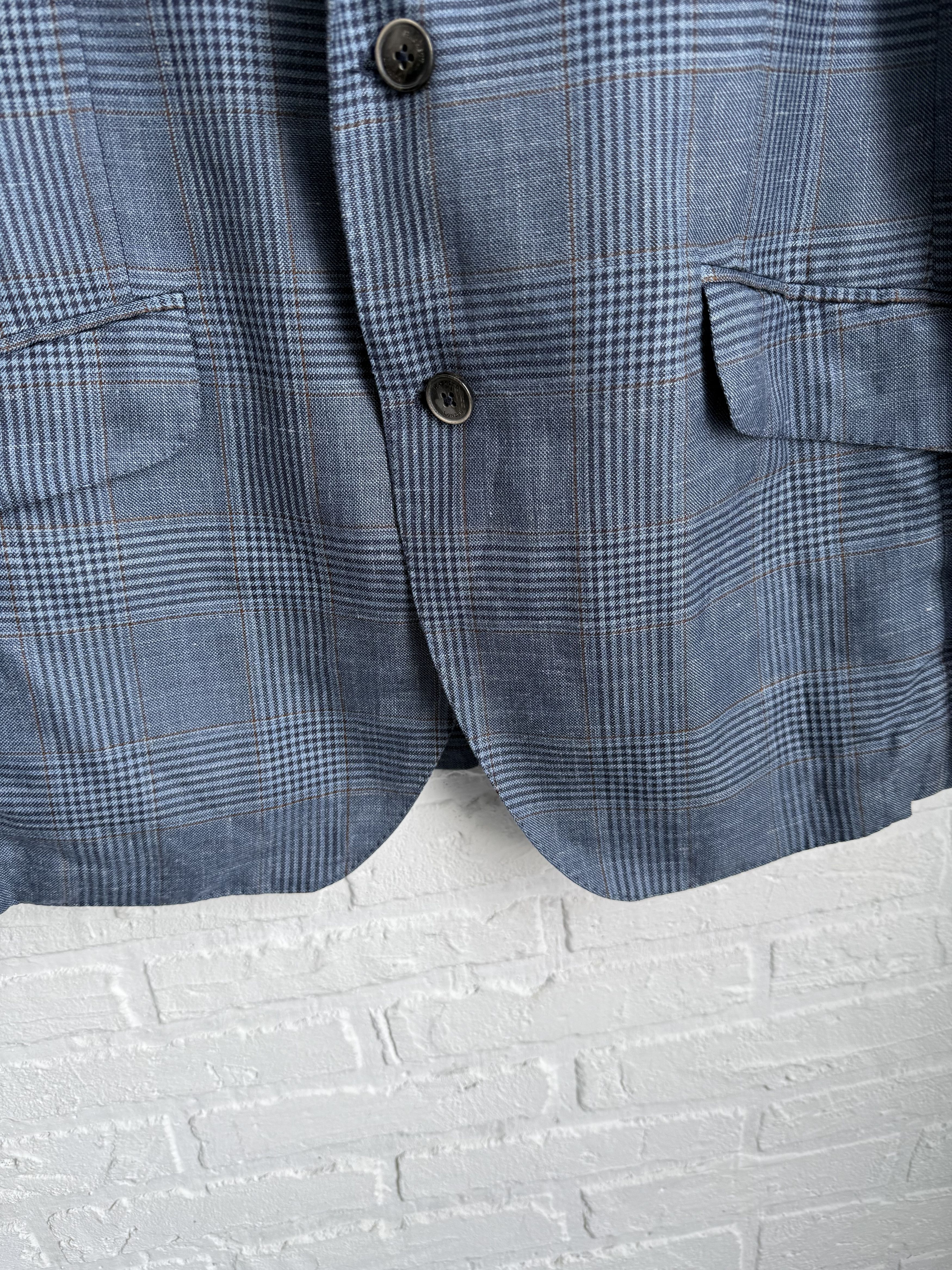 Hackett Hackett Loro Piana Wool Blazer Plaid Blue check blazer Size 42R - 9 Thumbnail