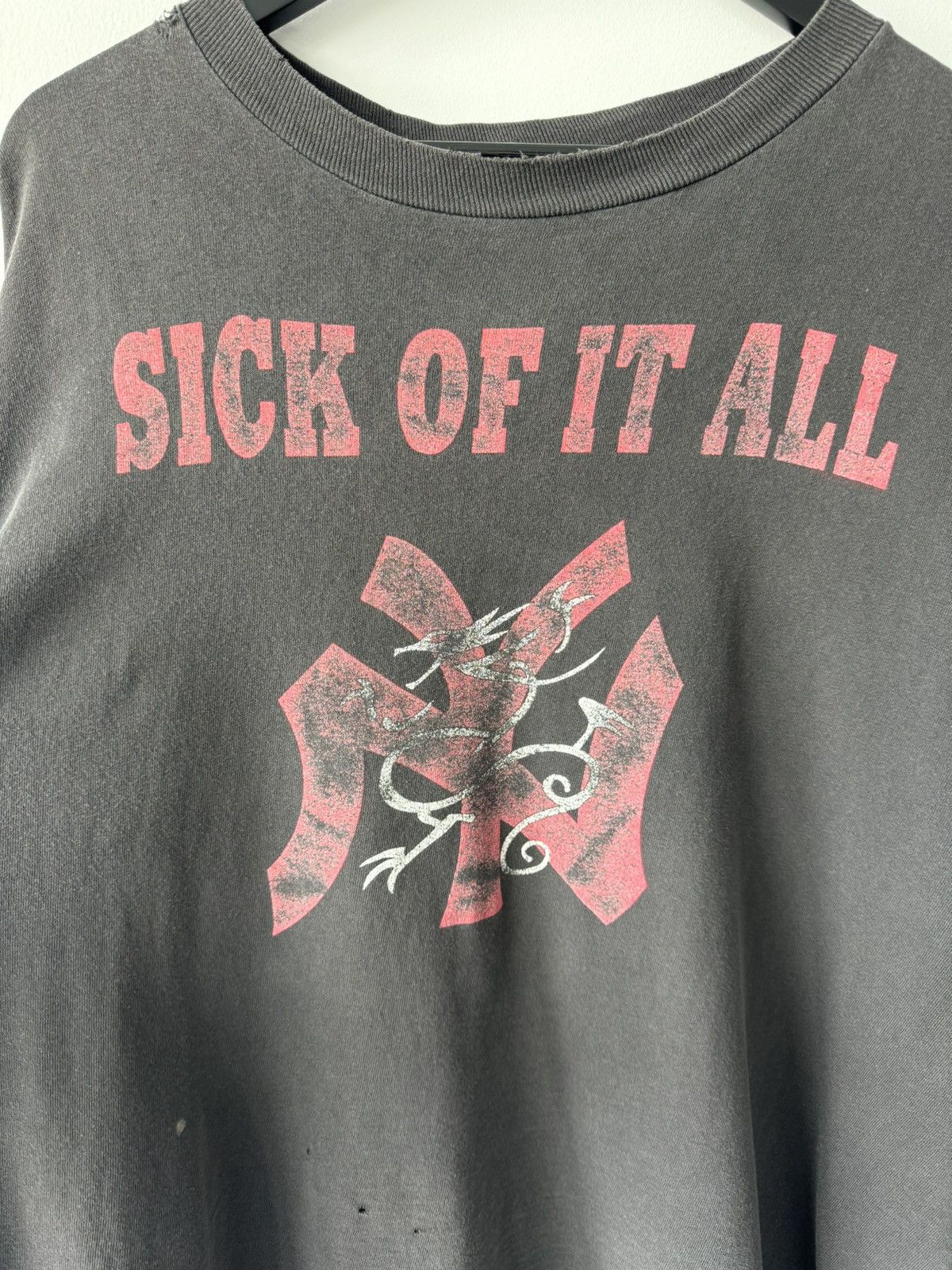 Vintage VINTAGE 1992 SICK OF IT ALL THE PAIN STRIKES T SHIRT FADED Size US XL / EU 56 / 4 - 3 Thumbnail
