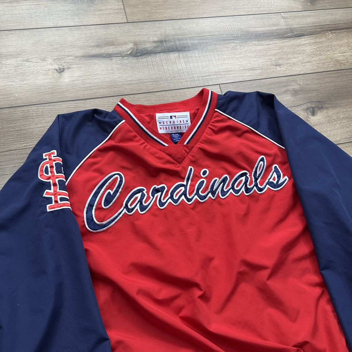 MLB Vintage 90s St. Louis Cardinals MLB Windbreaker Pullover Size US XL / EU 56 / 4 - 4 Thumbnail