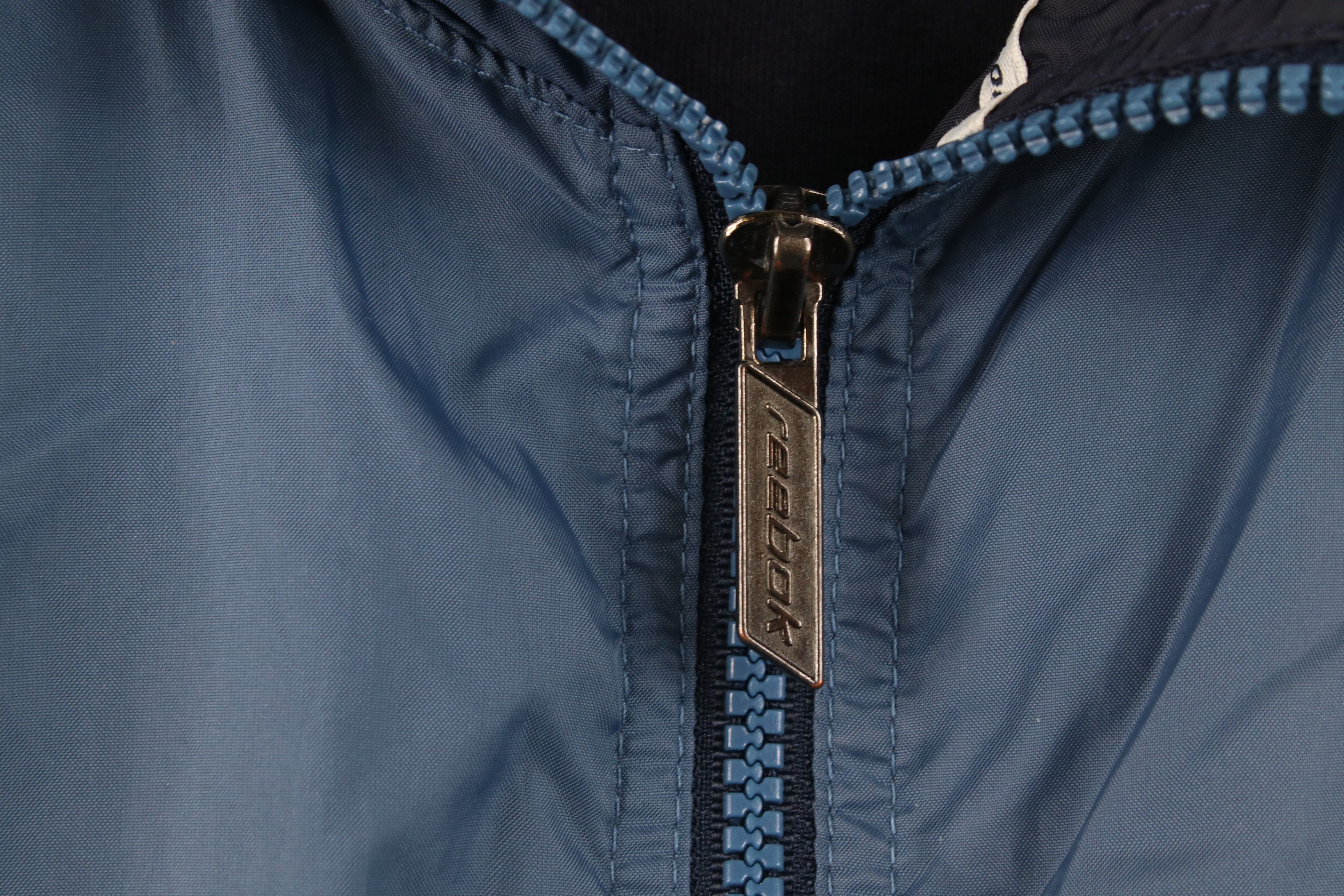 Reebok Vintage 90s Y2K Reebok Spell Lined Windbreaker Jacket Blue Size US L / EU 52-54 / 3 - 5 Thumbnail