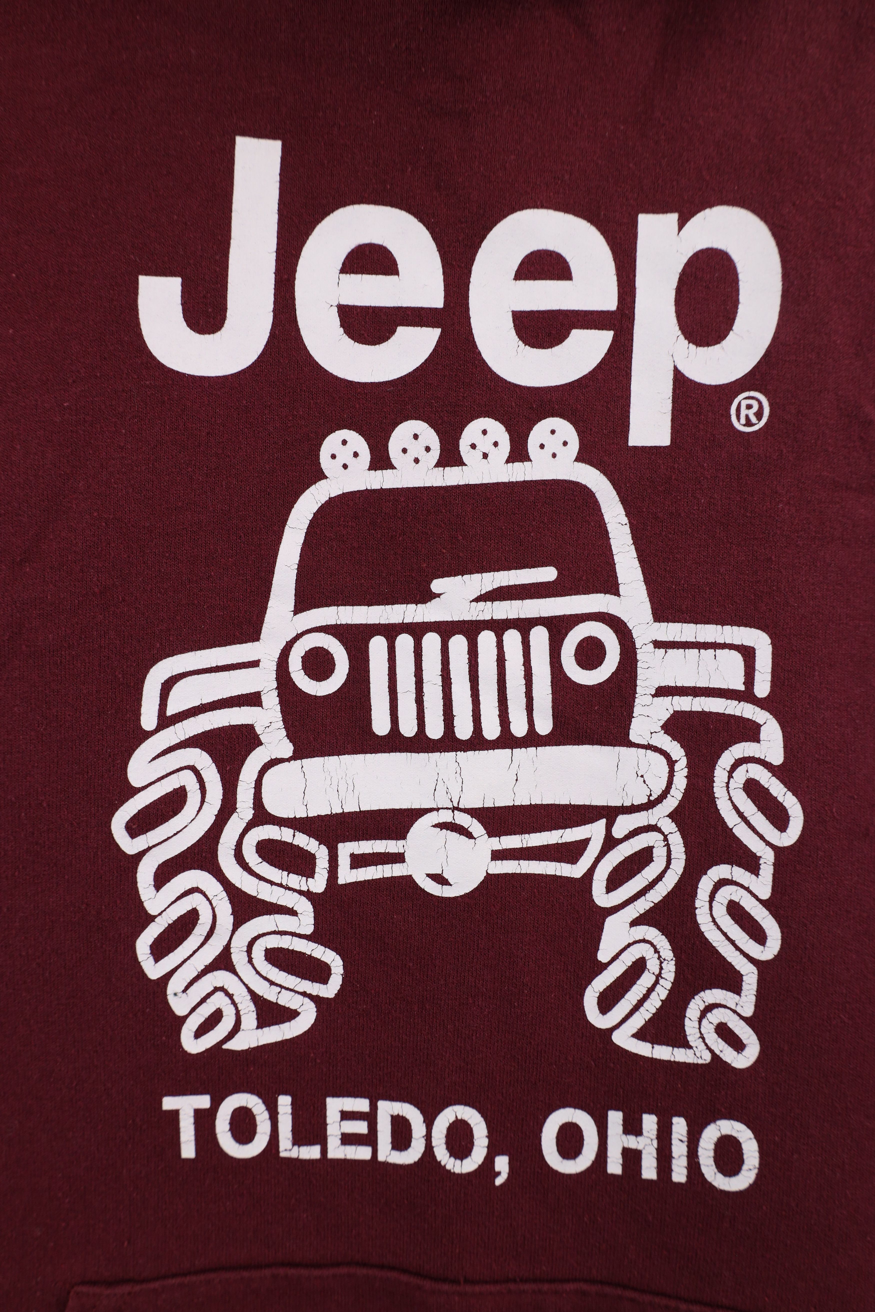 Vintage Vintage Spell Out Jeep Motors Toledo Hoodie Sweatshirt Size US L / EU 52-54 / 3 - 6 Thumbnail