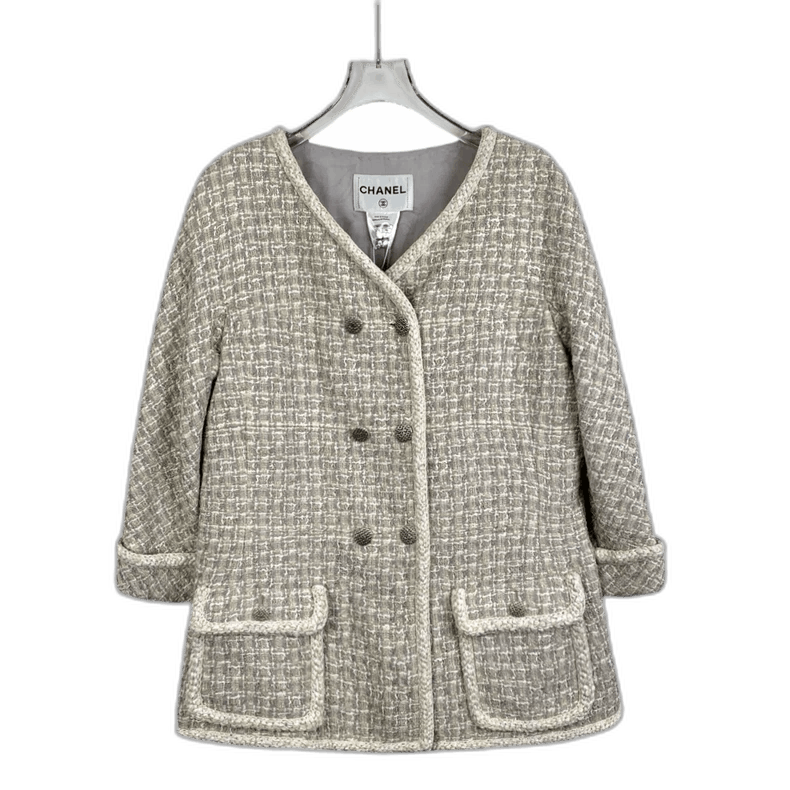 Chanel Chanel Grey Doublebreasted Long Coat -2505 Size US XL / EU 56 / 4 - 1 Thumbnail