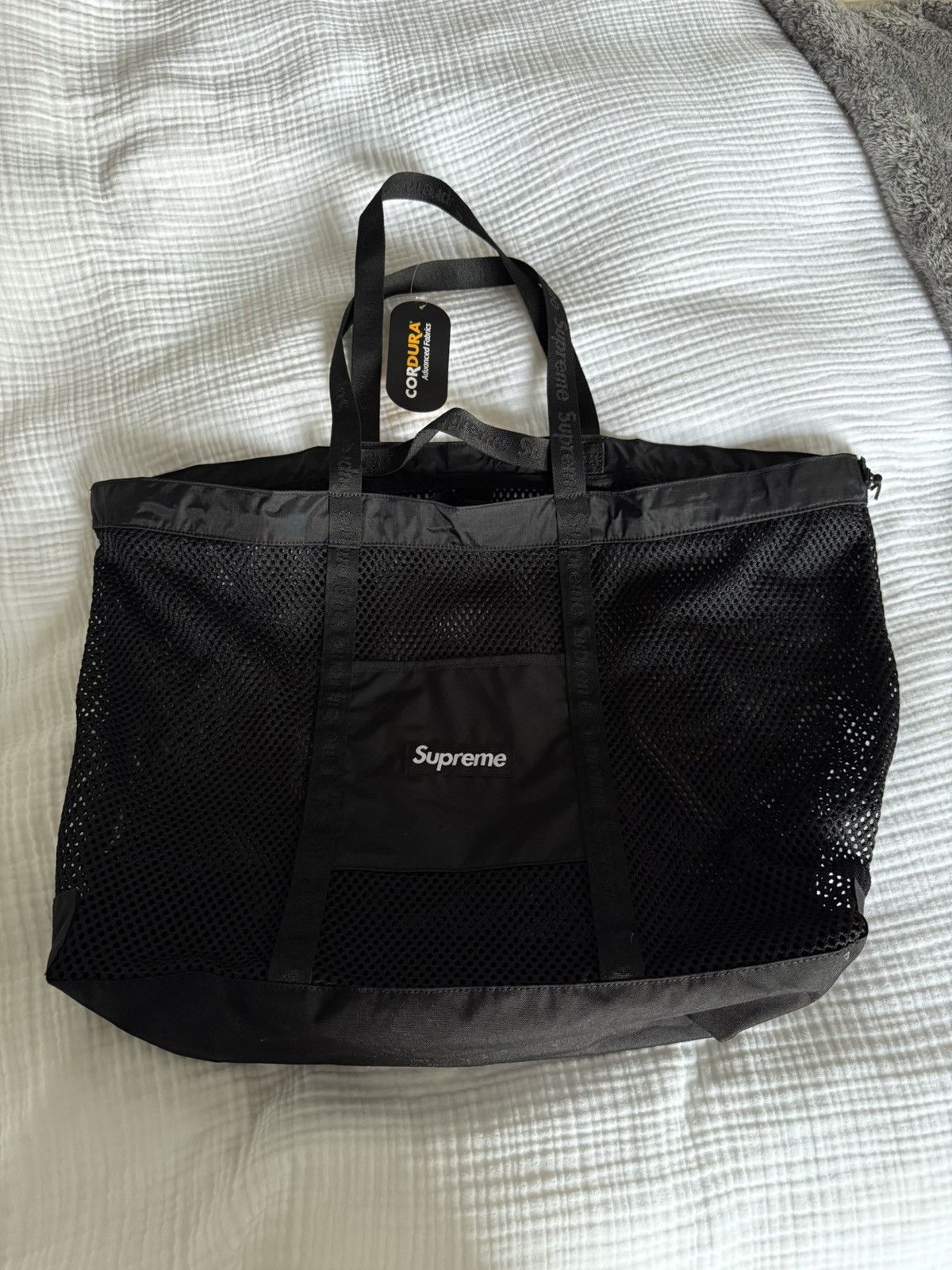 Supreme mesh tote bag black Supreme Mesh Tote Bag