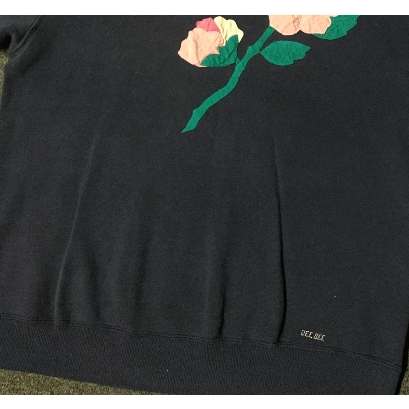 Jerzees VINTAGE Jerzees Sweatshirt Collared 80s 90s Navy Blue M USA Flowers Grunge Hip Hop Outdoor Sports Vintage 80s 90s Mens Shirt Pullover Long Sleeve USA Size US M / EU 48-50 / 2 - 6 Thumbnail