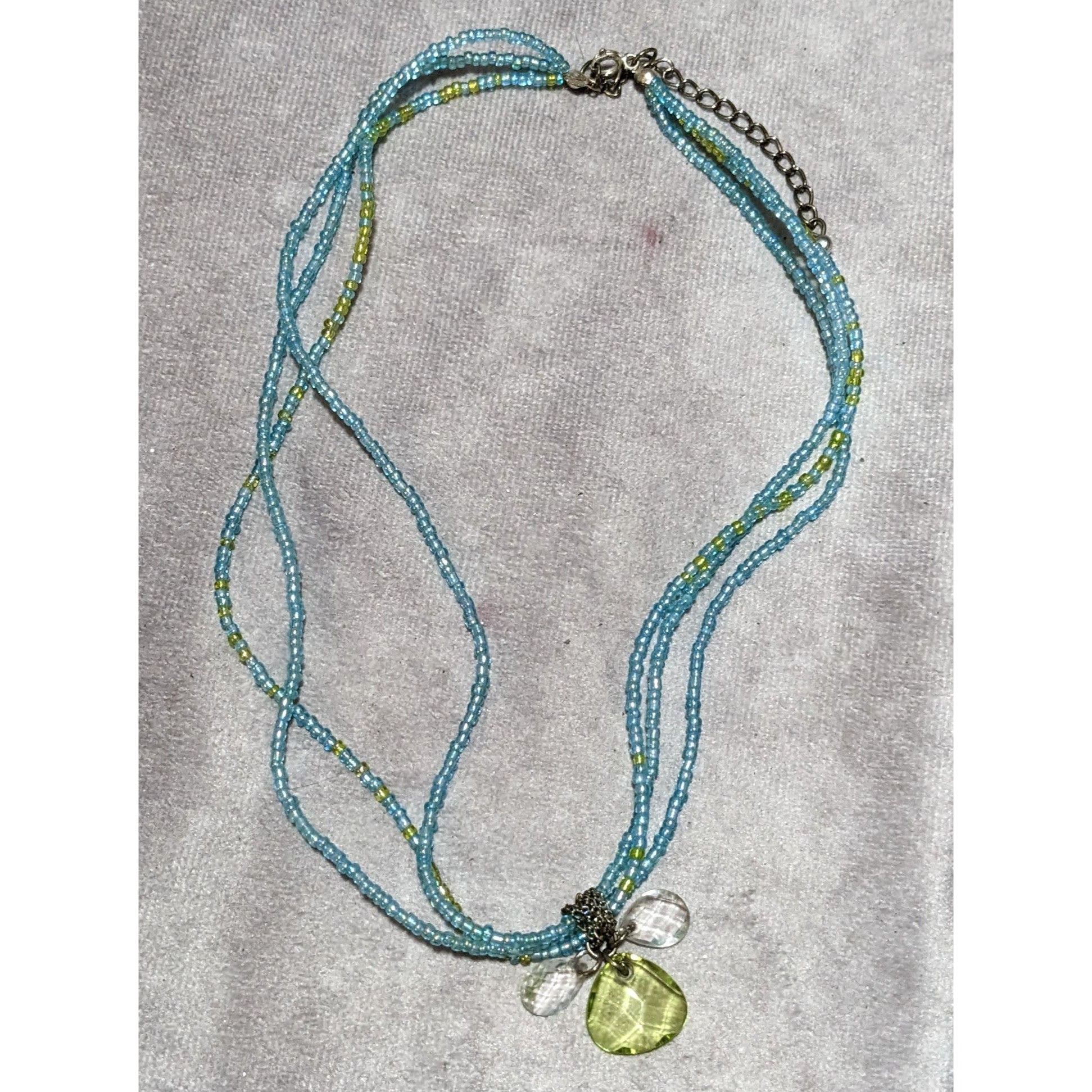 Other Handmade 90s Blue And Green Glass Necklace Size ONE SIZE - 8 Thumbnail