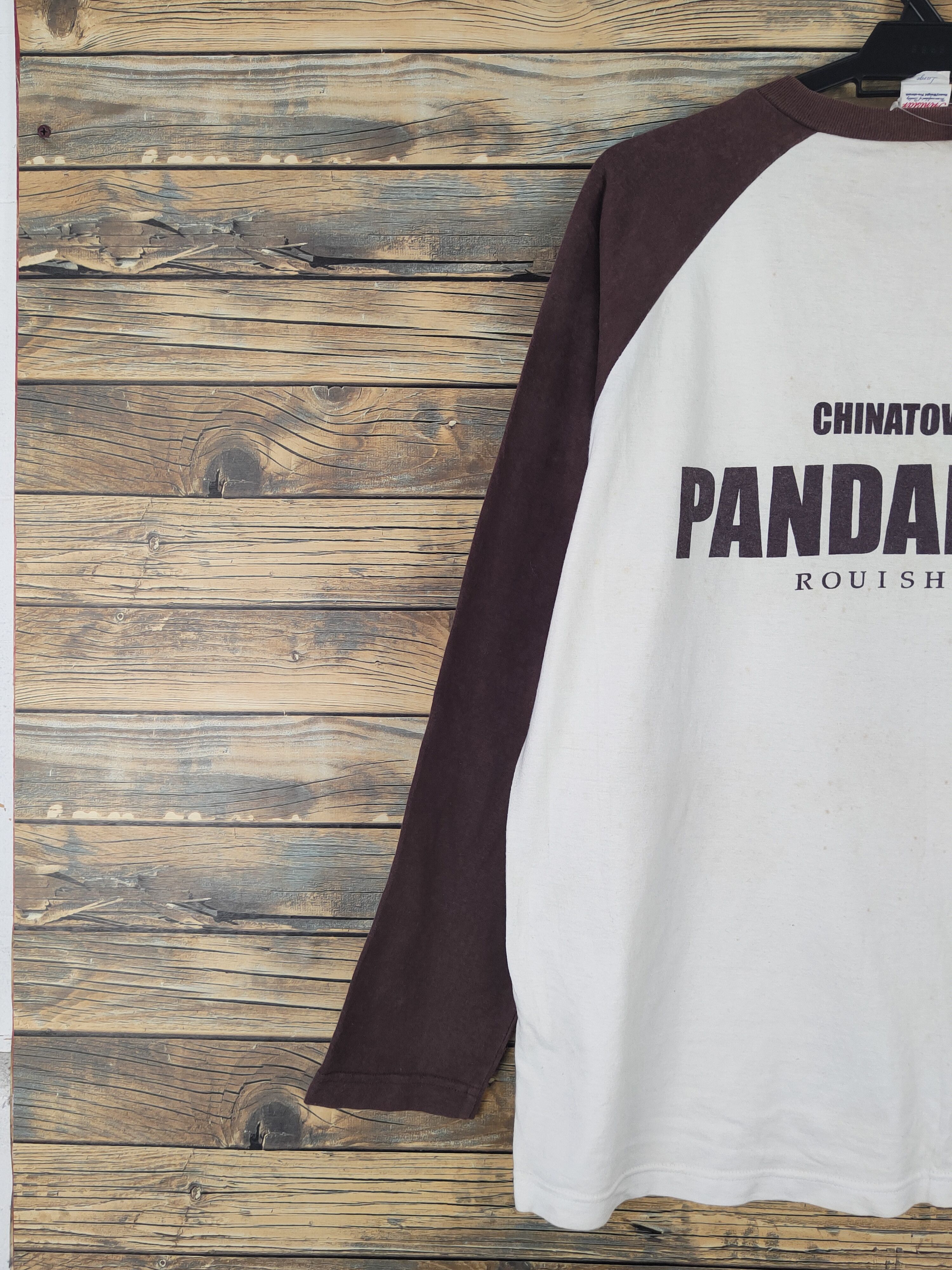 Japanese Brand DL Pandaman White Brown Long Sleeve T-shirts #645 Size US L / EU 52-54 / 3 - 9 Thumbnail