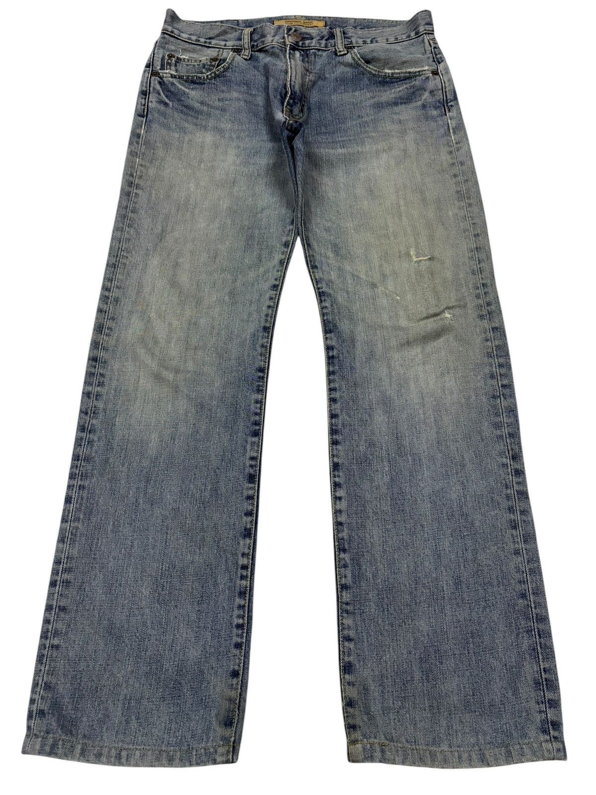 Japanese Brand × Kaihara Denim Vintage Kaihara Uniqlo S-001 Blue Washed Jeans Size US 33 - 1 Thumbnail