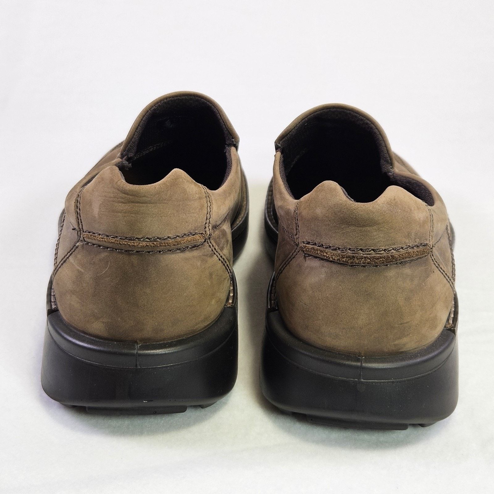 Ecco ECCO Fusion Loafer Apron Toe Slip On Nubuck Leather Mocs Size US 14 / EU 47 - 6 Thumbnail