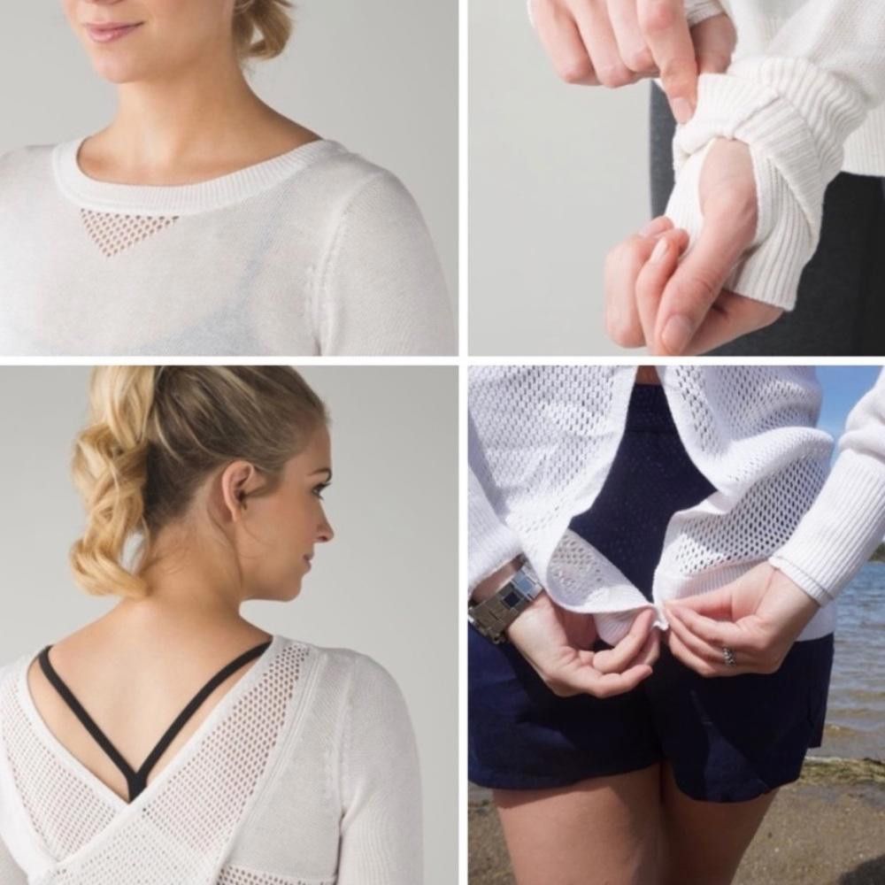 Lululemon Lululemon Sunset Savasana Pullover II Heathered White size 4 Size S / US 4 / IT 40 - 3 Thumbnail