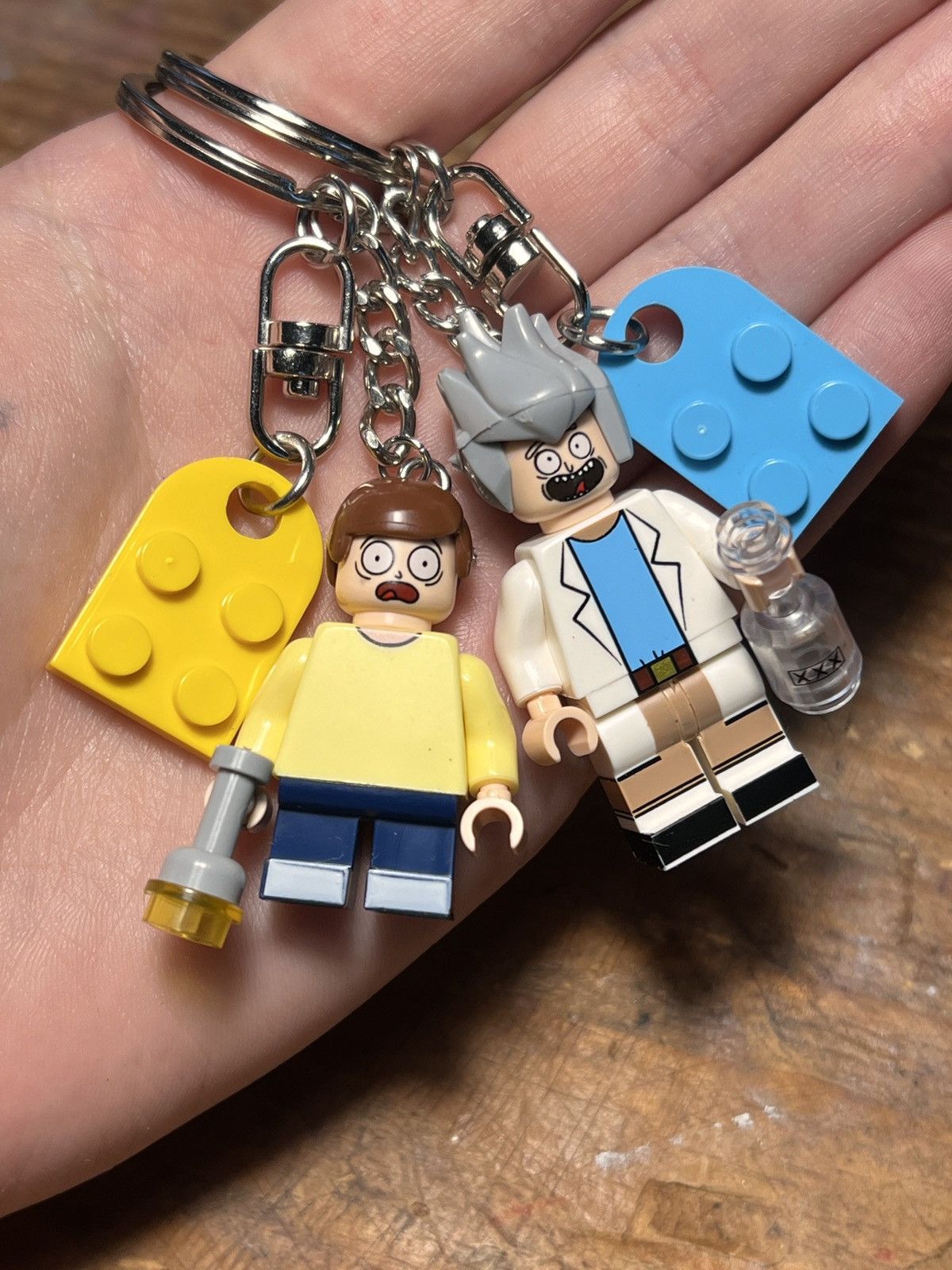 Cartoon Network rick and morty minifigure matching keychain keyring Size ONE SIZE - 2 Thumbnail
