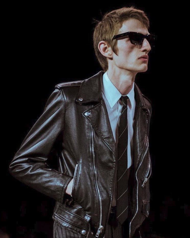 Celine × Hedi Slimane Grail — Celine SS19 biker leather jacket runway Size US S / EU 44-46 / 1 - 1 Thumbnail