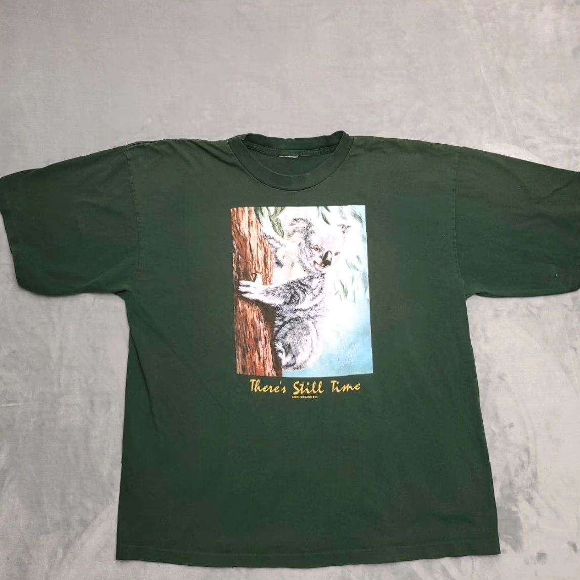 Vintage VINTAGE Koala Shirt Mens 2XL Green Nature Earth Foundation TEE Shirt Crew Neck Cotton Short Sleeve Solid Graphic Print Retro 90s Mens Size US XXL / EU 58 / 5 - 2 Thumbnail