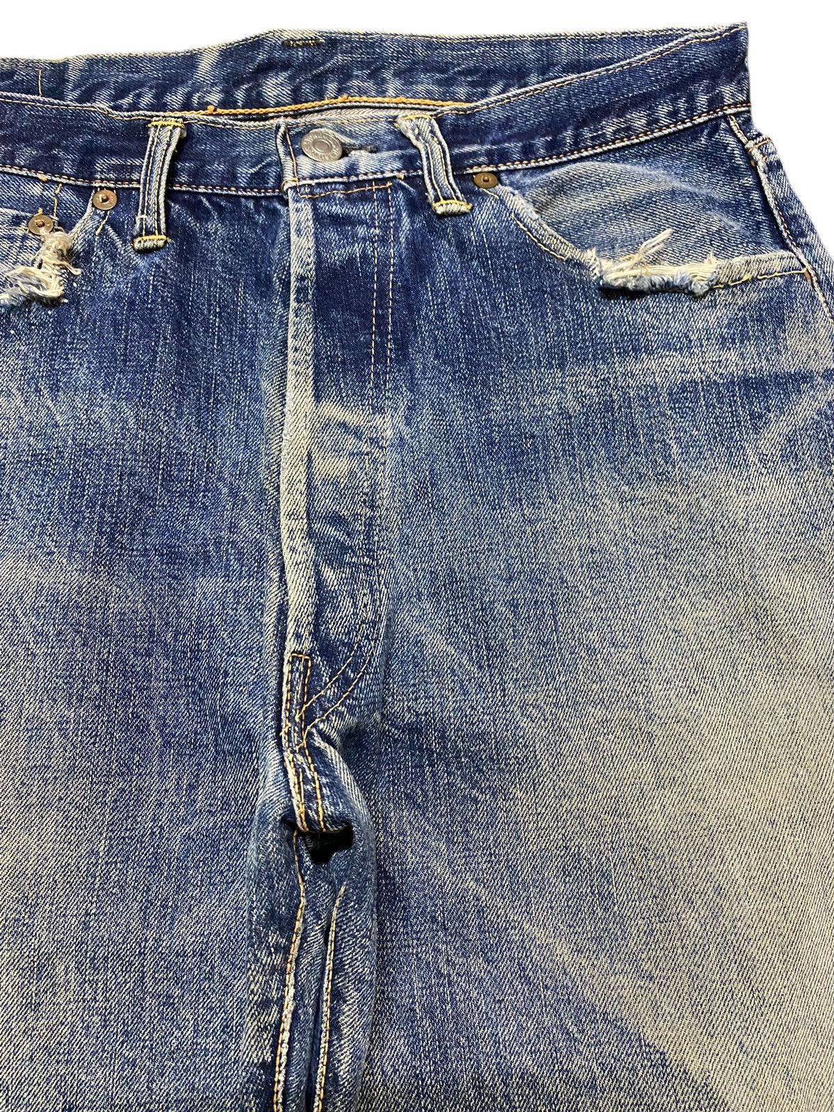 The Silver Stone Vintage Silver Stone Selvedge MudWash Distressed Short Jeans Size US 31 - 4 Thumbnail