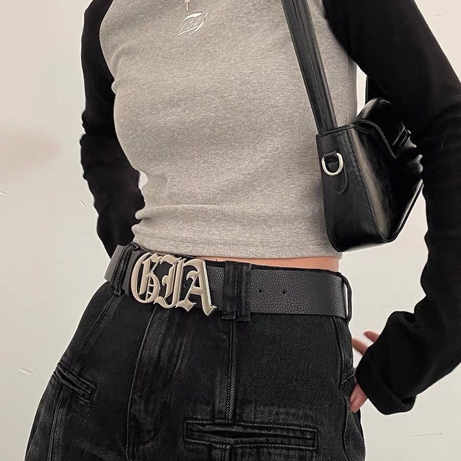 Designer Modern Vintage Belt Riveted Belts Menswear Accessories Size ONE SIZE - 6 Thumbnail