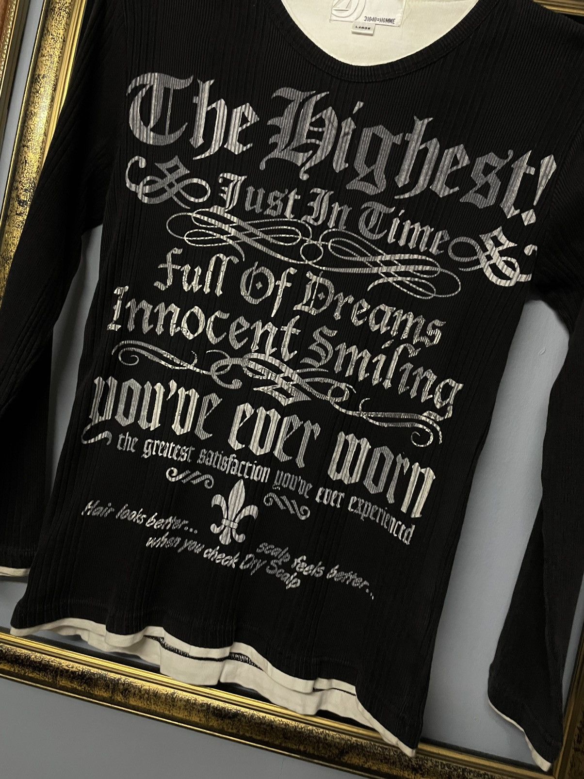 Japanese Brand Vintage 90 Japan Designer 31040Homme Spirit Fleur Longsleeve Size US XS / EU 42 / 0 - 3 Thumbnail