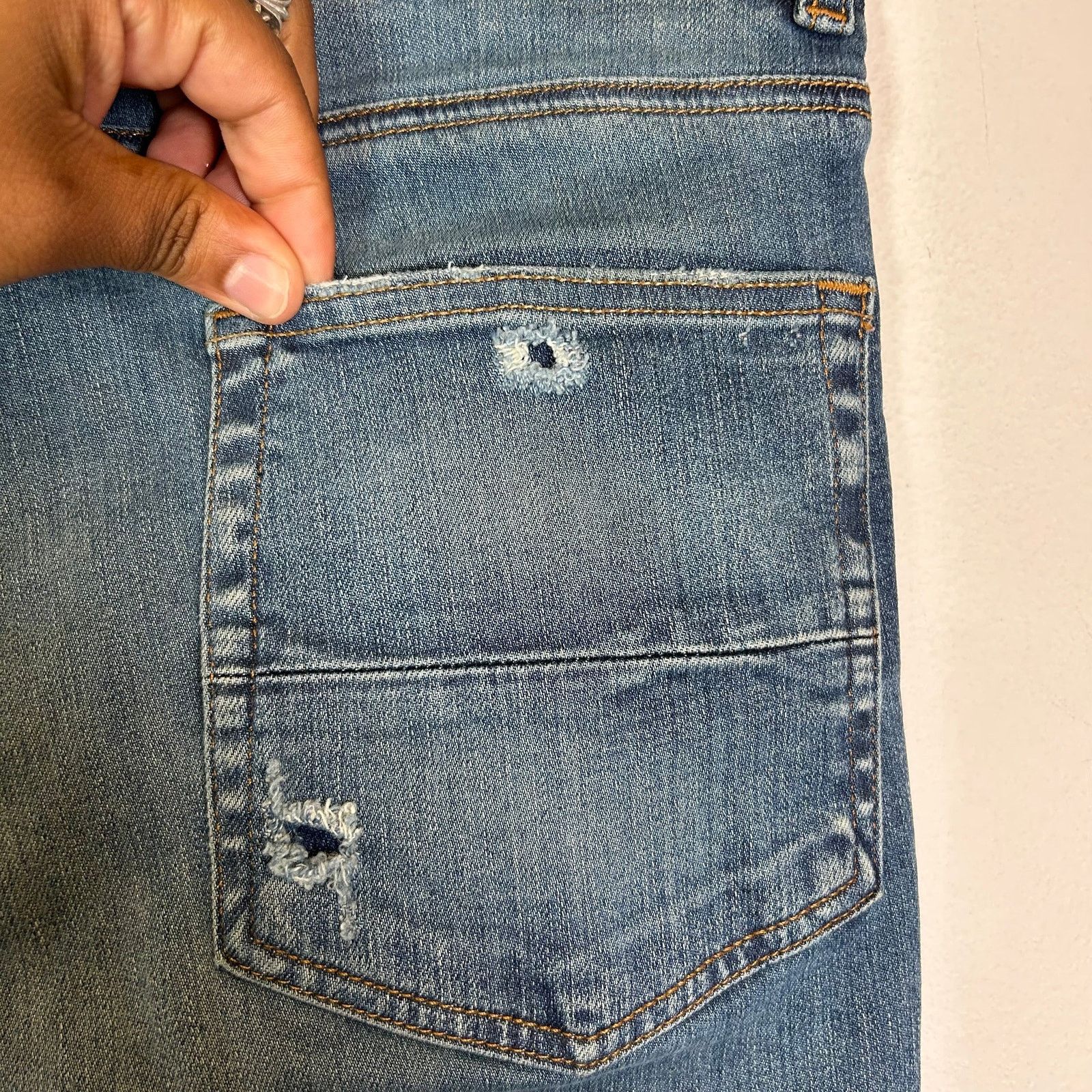 Amiri Amiri Blue Wash Stack Jeans Size US 31 - 4 Thumbnail