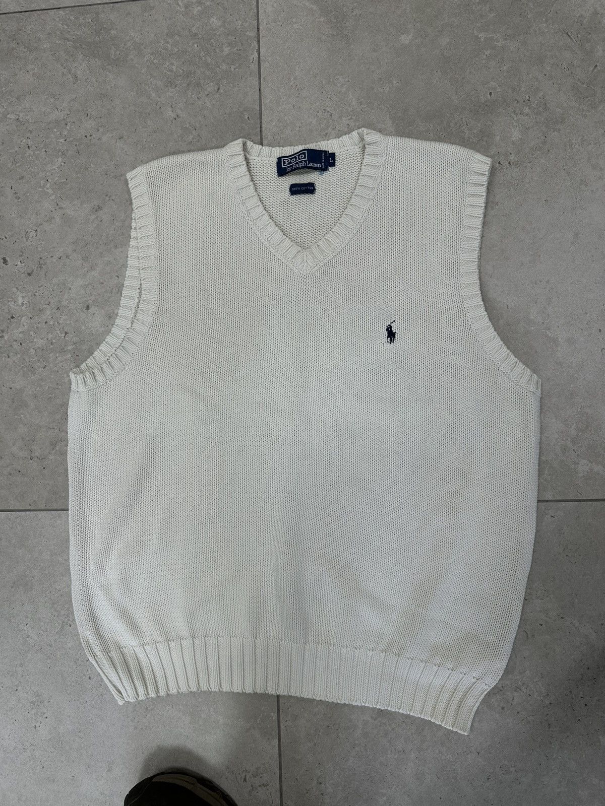 Polo Ralph Lauren × Vintage Vintage polo Ralph Lauren cotton vest Size US L / EU 52-54 / 3 - 3 Thumbnail