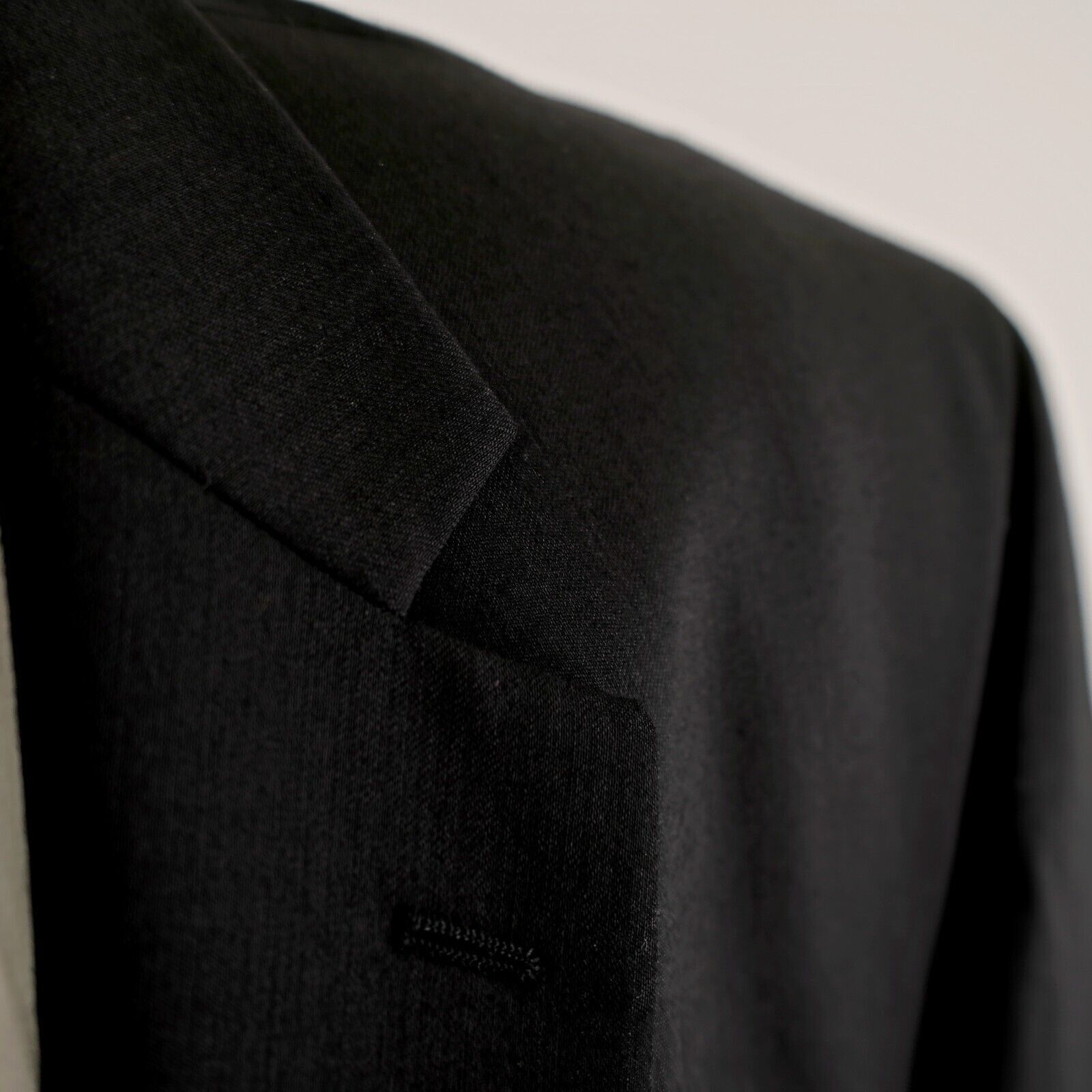 Pronto Uomo Pronto Uomo Comfort Stretch Worsted Wool Black 56L Portly 2 Size 54L - 2 Thumbnail