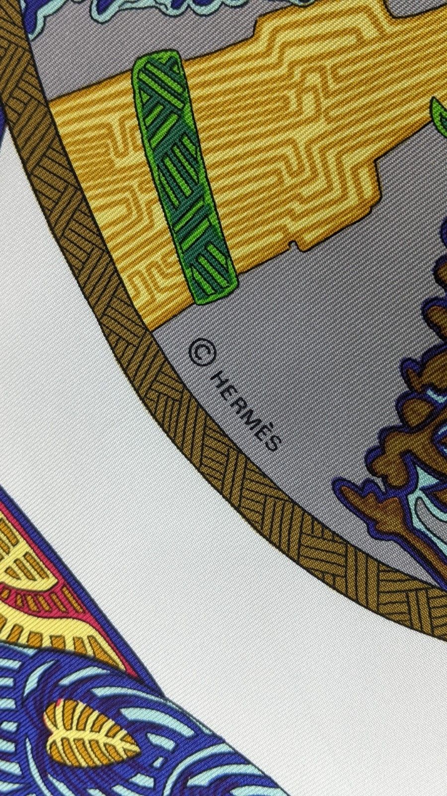 Hermes Hermes Art des Steppes by Annie Faivre Silk Scarf Size ONE SIZE - 6 Thumbnail