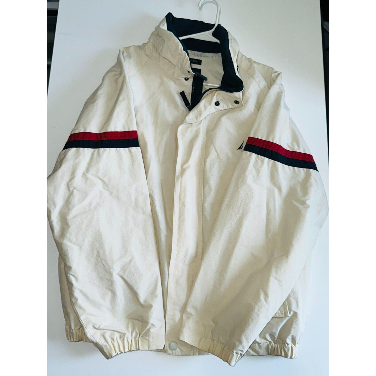 Nautica Vintage Nautica Sailing Jacket Men XL White Full Zip Size US XL / EU 56 / 4 - 1 Thumbnail
