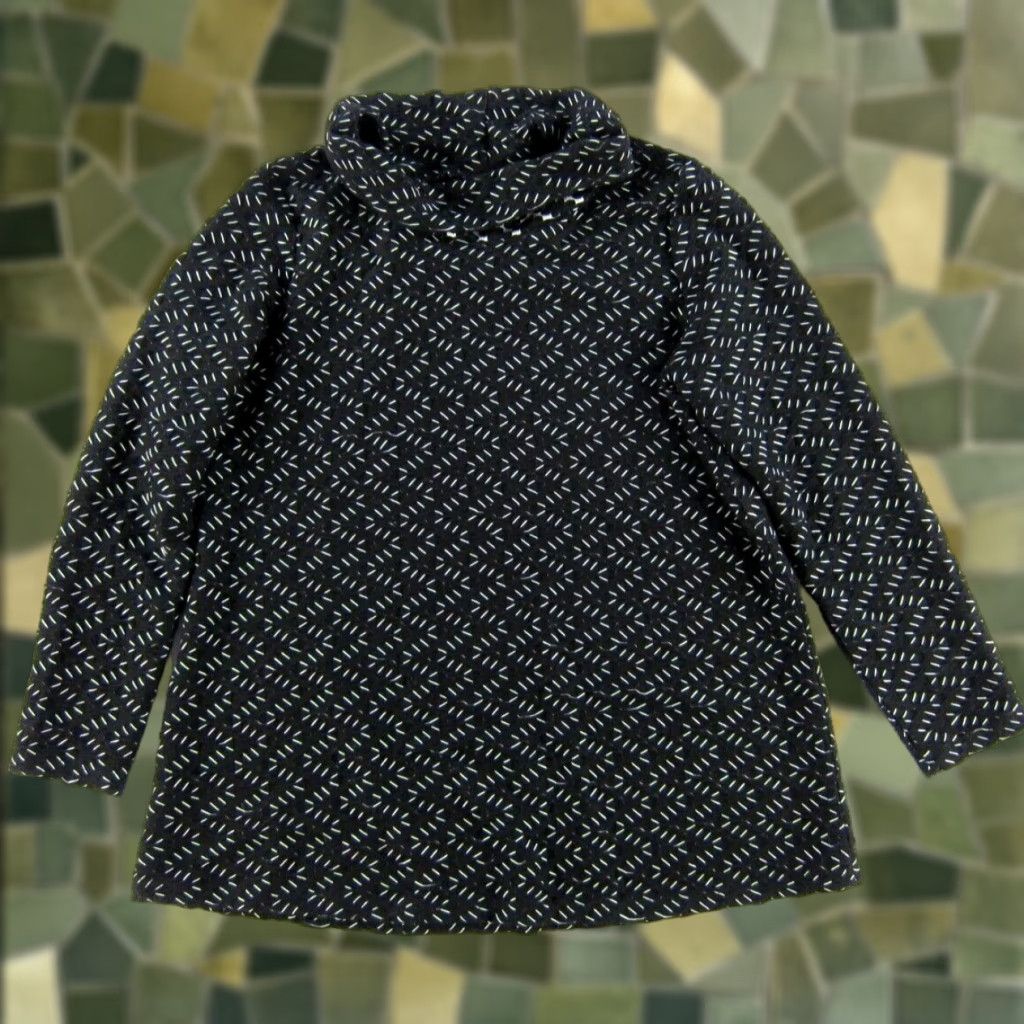 Vintage VINTAGE Shannon Passero Black White Ribbed Turtle Neck Long Sleeve Pullover Shirt Large Size L / US 10 / IT 46 - 1 Thumbnail