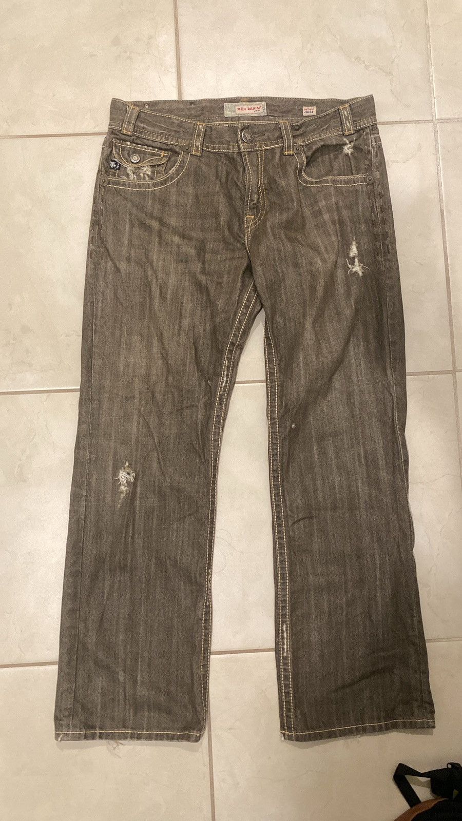 Japanese Brand × Streetwear × Vintage Brown vintage mex jeans 