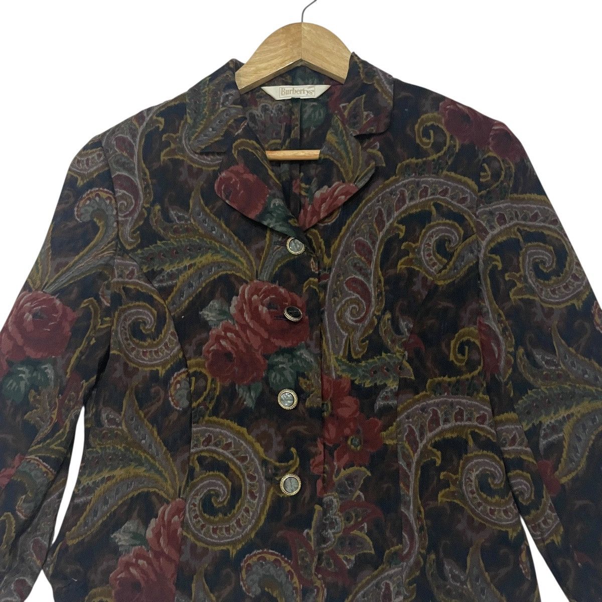 Burberry Vintage 90s Burberry’s Tweed Art Jacket Size M / US 6-8 / IT 42-44 - 2 Thumbnail