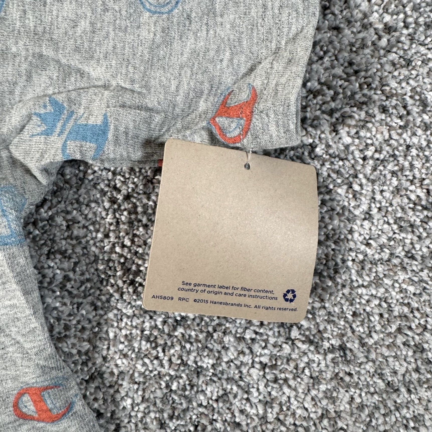 Champion Champion Shirt Womens XS Gray All Over Logo Cropped Crewneck Tee 100% Cotton Size XS / US 0-2 / IT 36-38 - 5 Thumbnail