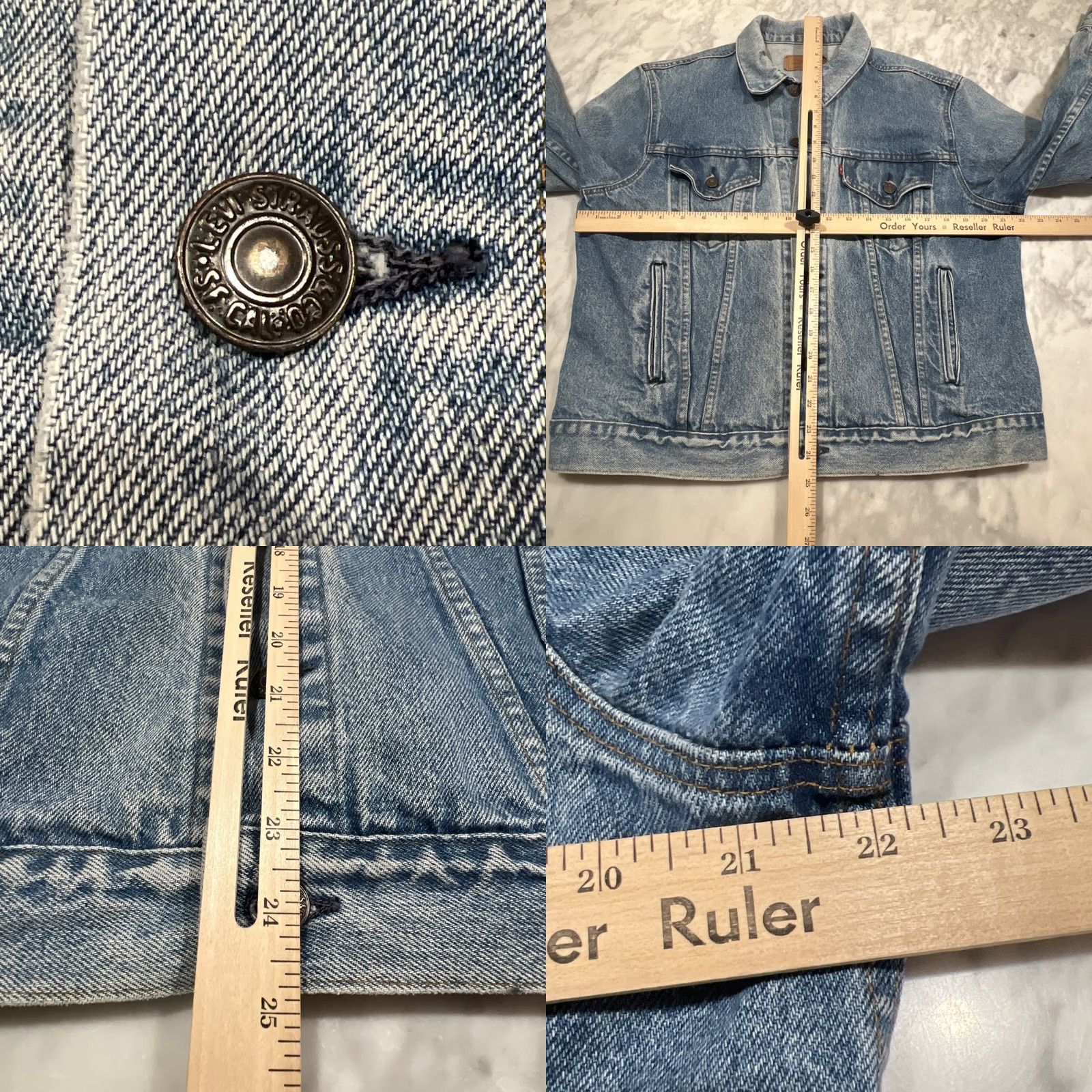 Levi's VINTAGE Levi’s Jacket Trucker USA Men’s 46R Denim Blue 70506-0214 Distressed Size US 30 / EU 46 - 9 Thumbnail