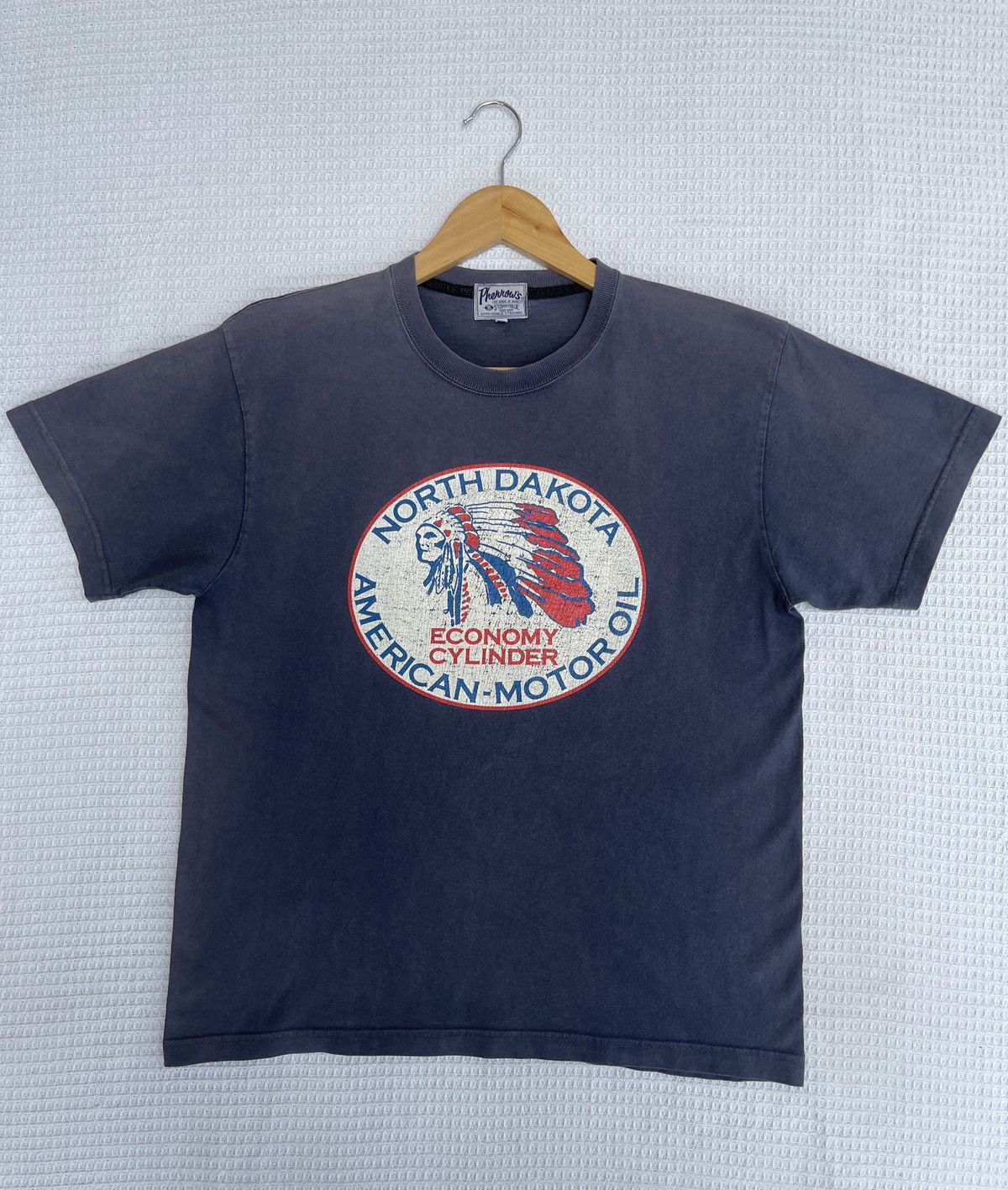 Japanese Brand × Pherrow's × Vintage Last Drop🔥Vtg Sun Faded PHERROW’S American Motor Oil T-Shirt Size US M / EU 48-50 / 2 - 7 Thumbnail