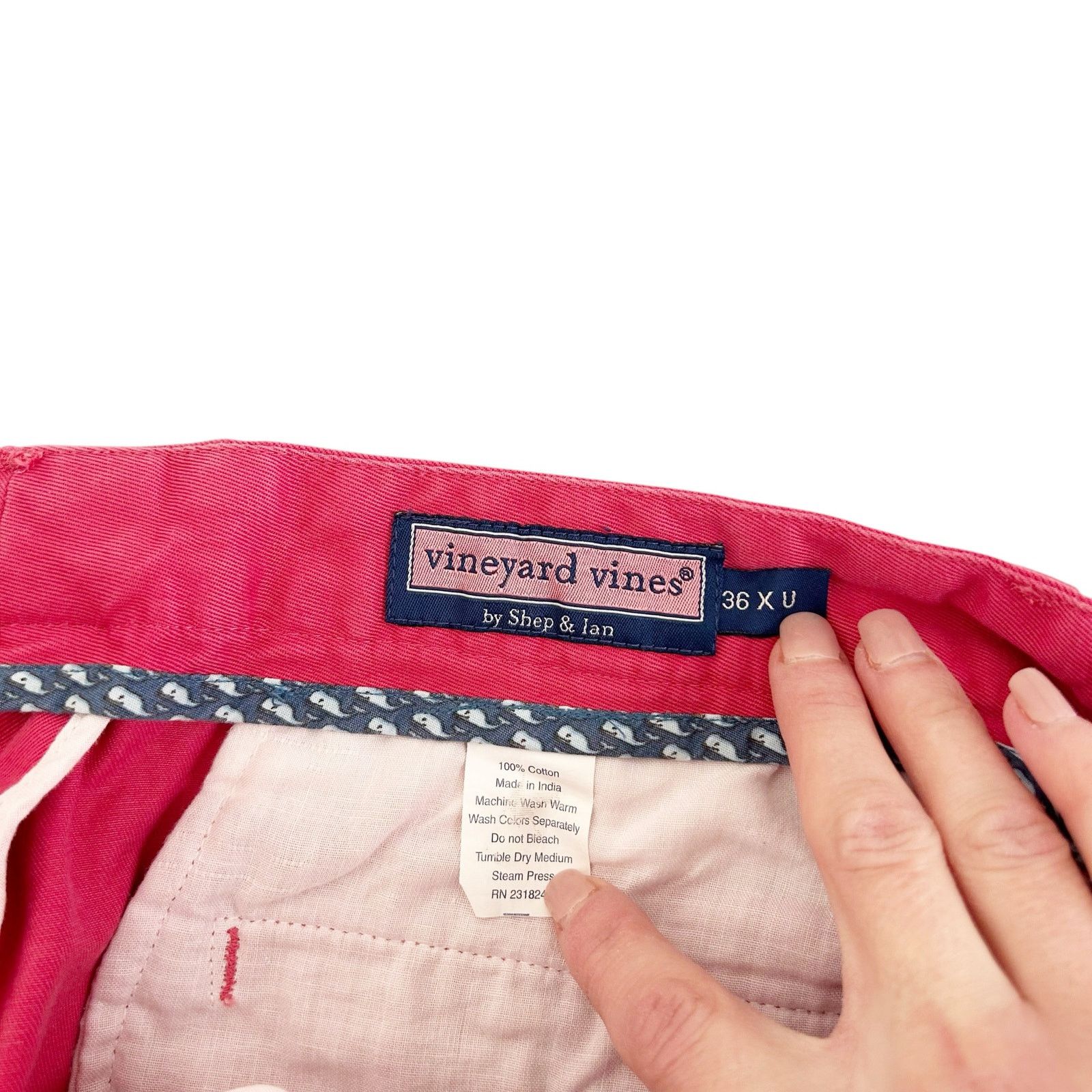 Vineyard Vines Vineyard Vines Pink Flat Front Chino Pants Sz 36x31.5" Size US 36 / EU 52 - 2 Thumbnail