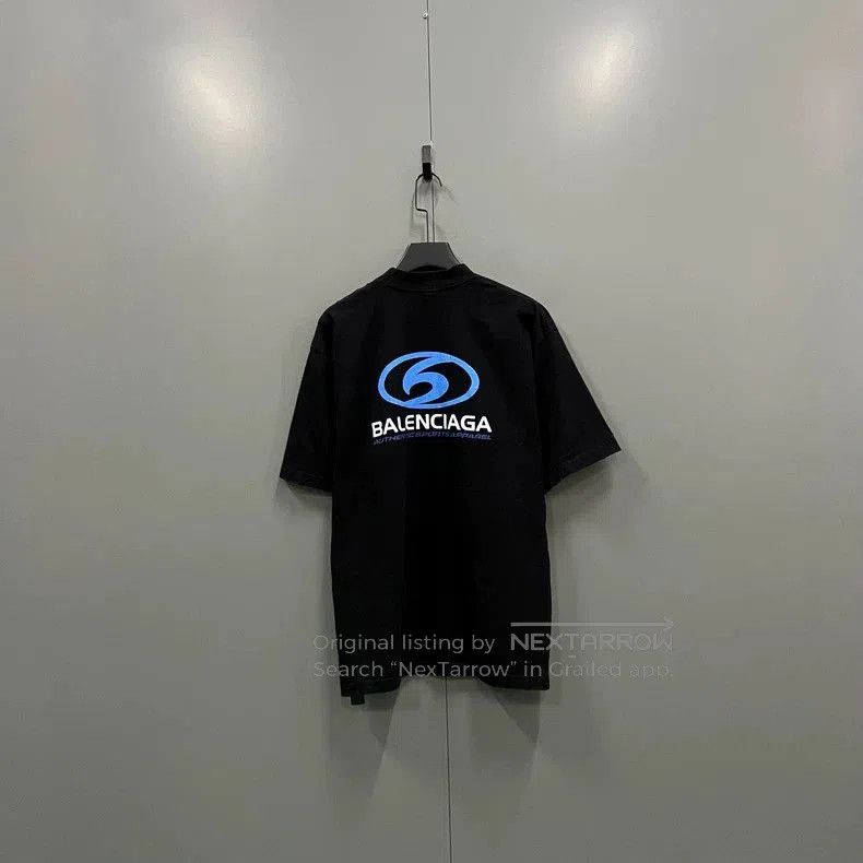 Balenciaga Balenciaga Blue Logo Print Short Sleeve. Size US XS / EU 42 / 0 - 2 Thumbnail