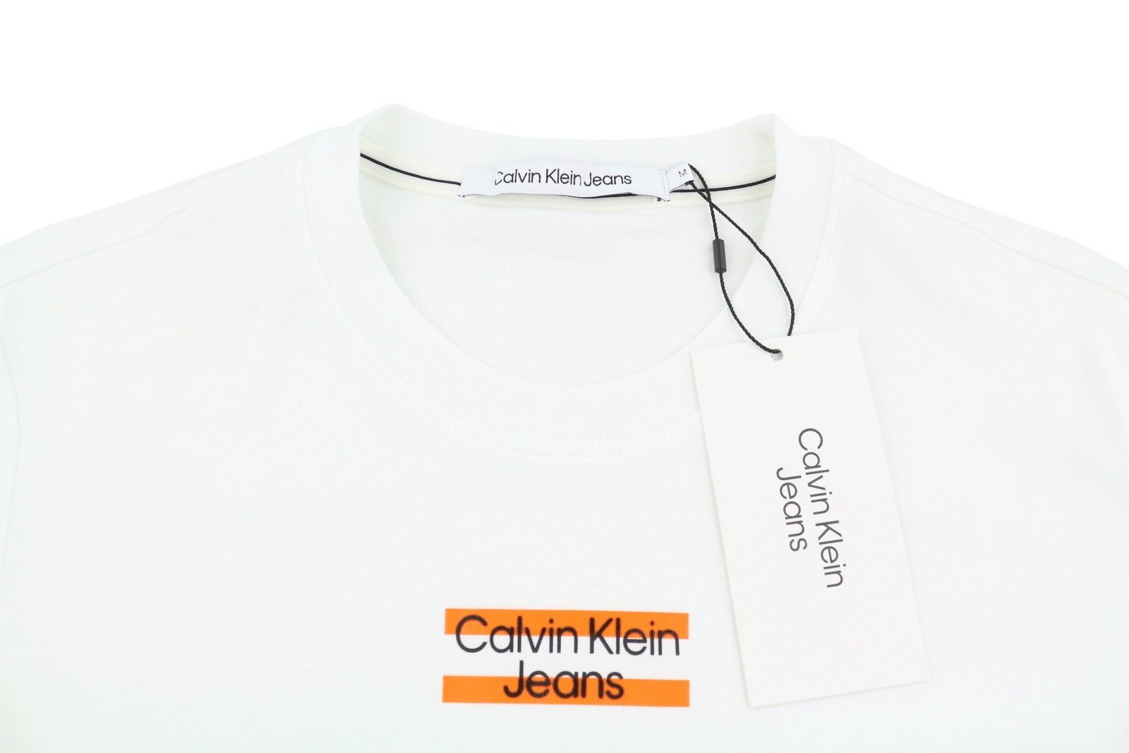 Calvin Klein M White Cotton Tricot Front Logo 87923 Size US M / EU 48-50 / 2 - 5 Thumbnail