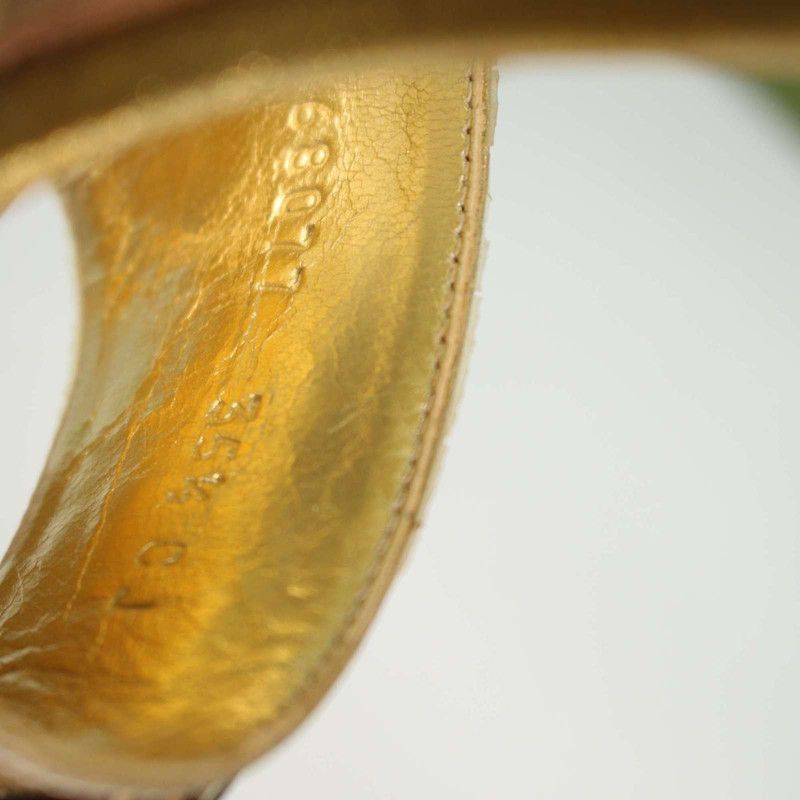 Gucci Gucci Gold High Heels with Buckle Detail Size US 5.5 / EU 38 - 7 Thumbnail