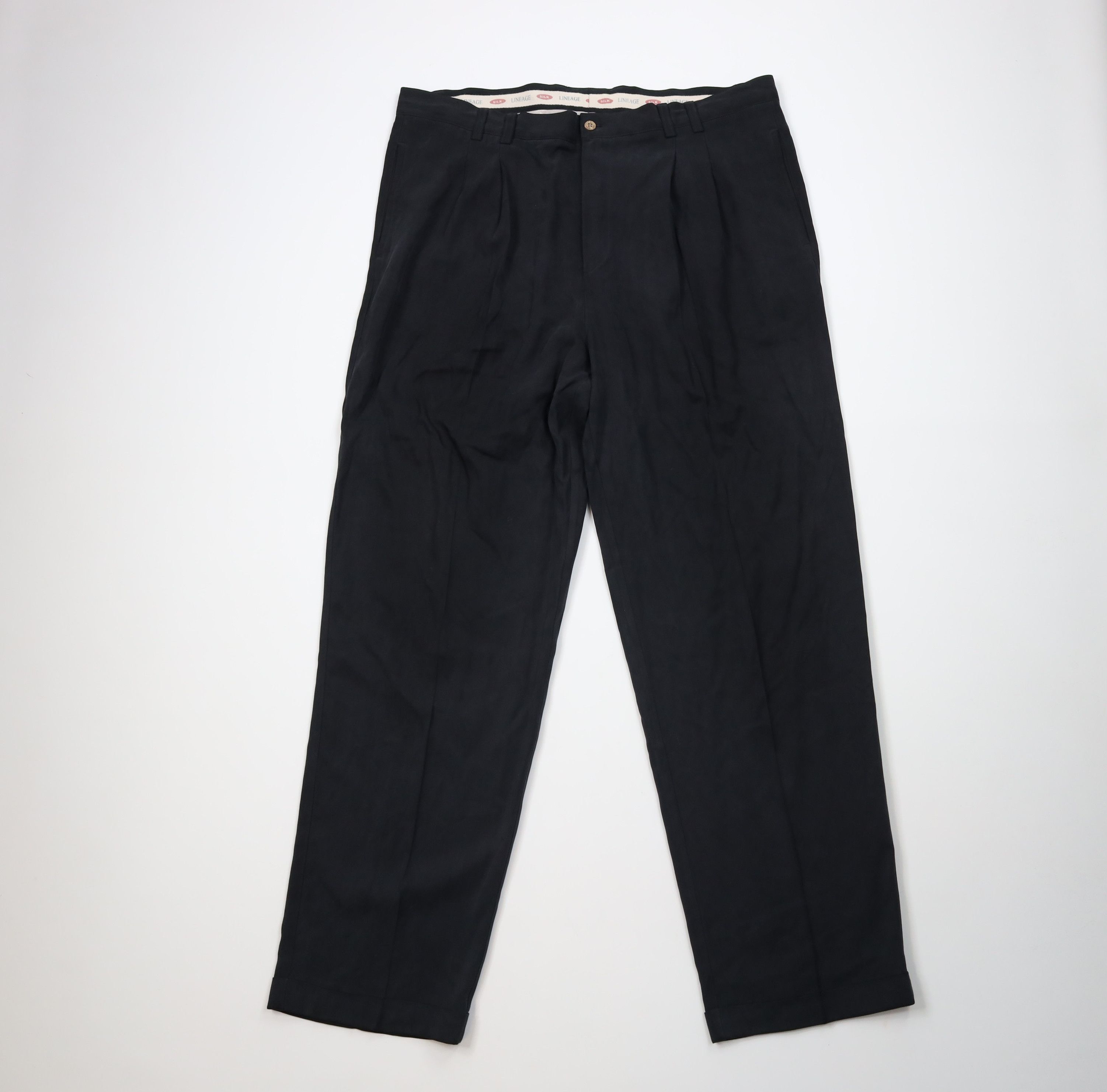 Vintage Vintage 90s Streetwear Silk Herringbone Wide Leg Chino Pants Size US 40 / EU 56 - 1 Thumbnail