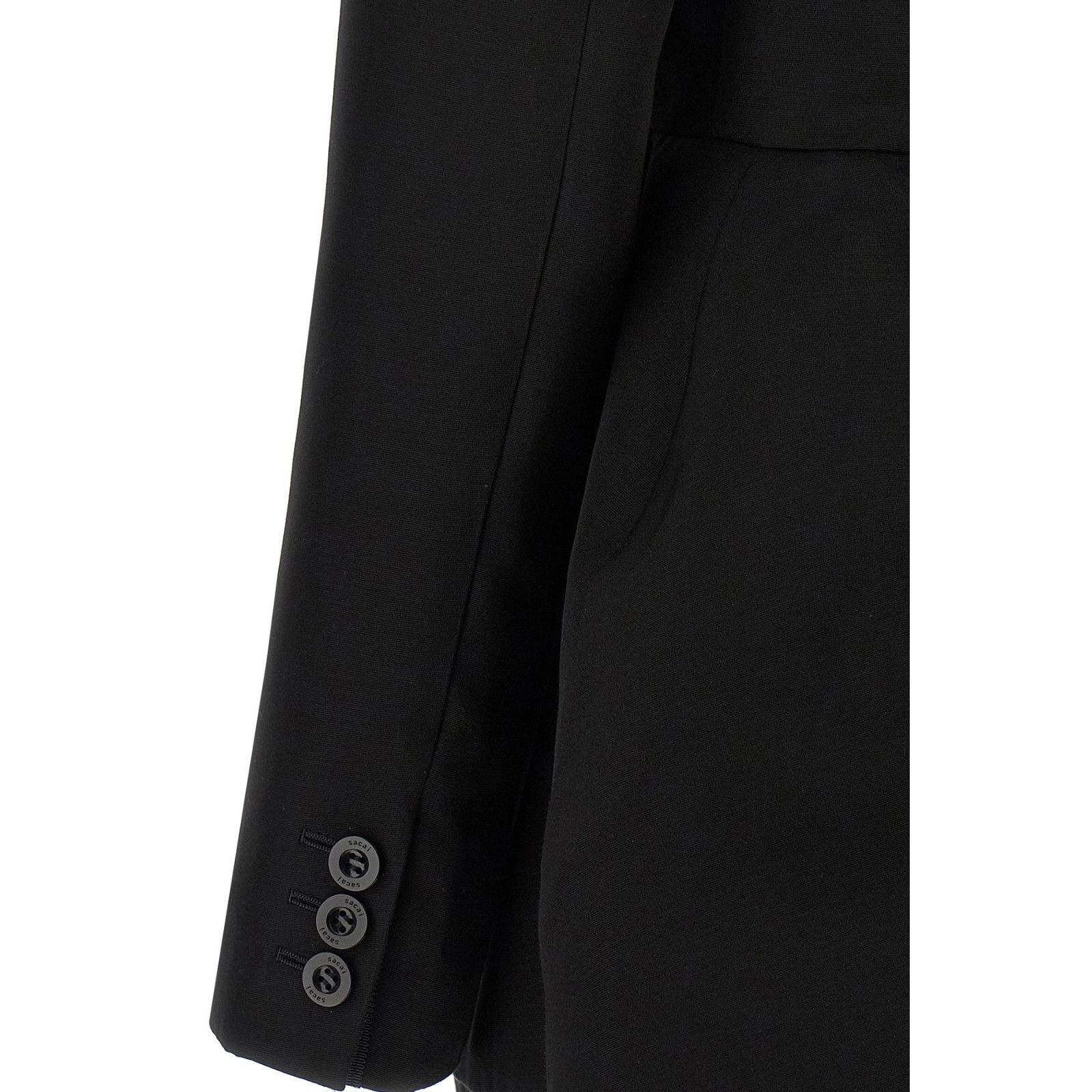 Sacai SACAI Multilayer Black Wool Blazer Jacket New & Authentic (W Size XS / US 0-2 / IT 36-38 - 4 Thumbnail