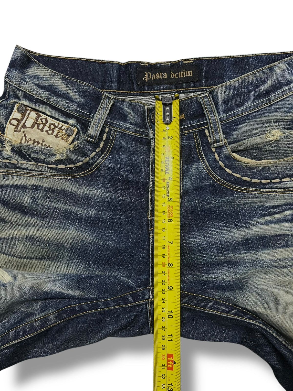 If Six Was Nine Loose Vintage Pasta Denim - Whiskering Mud Wash Jeans Size US 32 / EU 48 - 16 Thumbnail