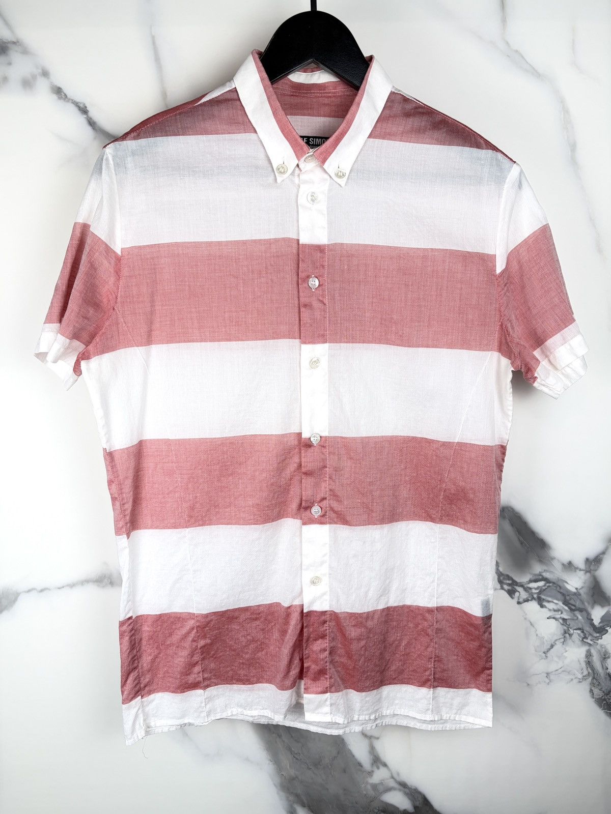 Raf Simons SS08 Raf Simons Prisoner Red Striped Button Up Shirt Size US S / EU 44-46 / 1 - 1 Thumbnail