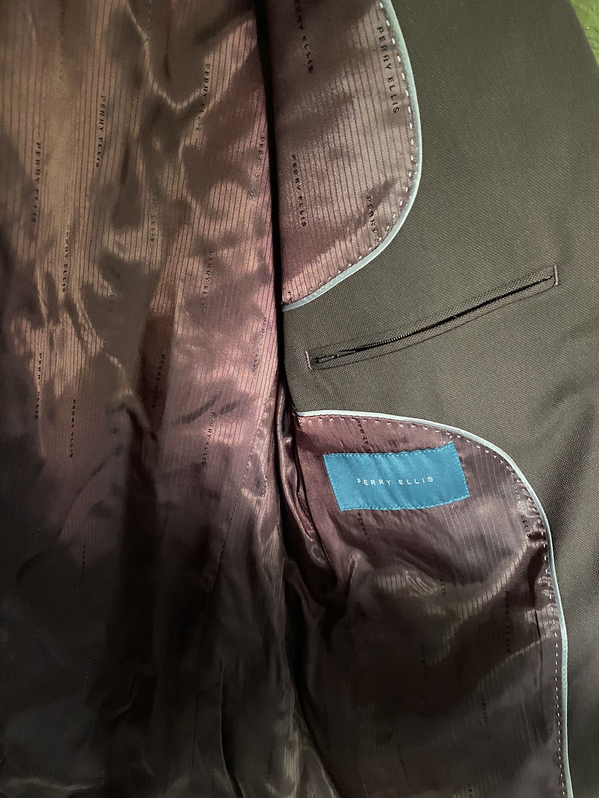Perry Ellis Dark Brown (Port) Suit Jacket Size 42S - 5 Thumbnail