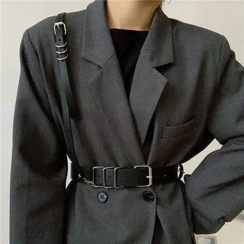 Designer Hip-hop Vintage Belt Riveted Belts Menswear Accessories Size ONE SIZE - 3 Thumbnail