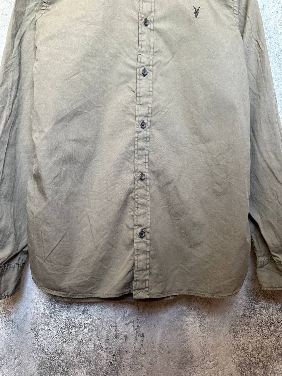 Allsaints ALLSAINTS Redondo Shirt Long Sleeve Gray Button Up Size US S / EU 44-46 / 1 - 8 Thumbnail