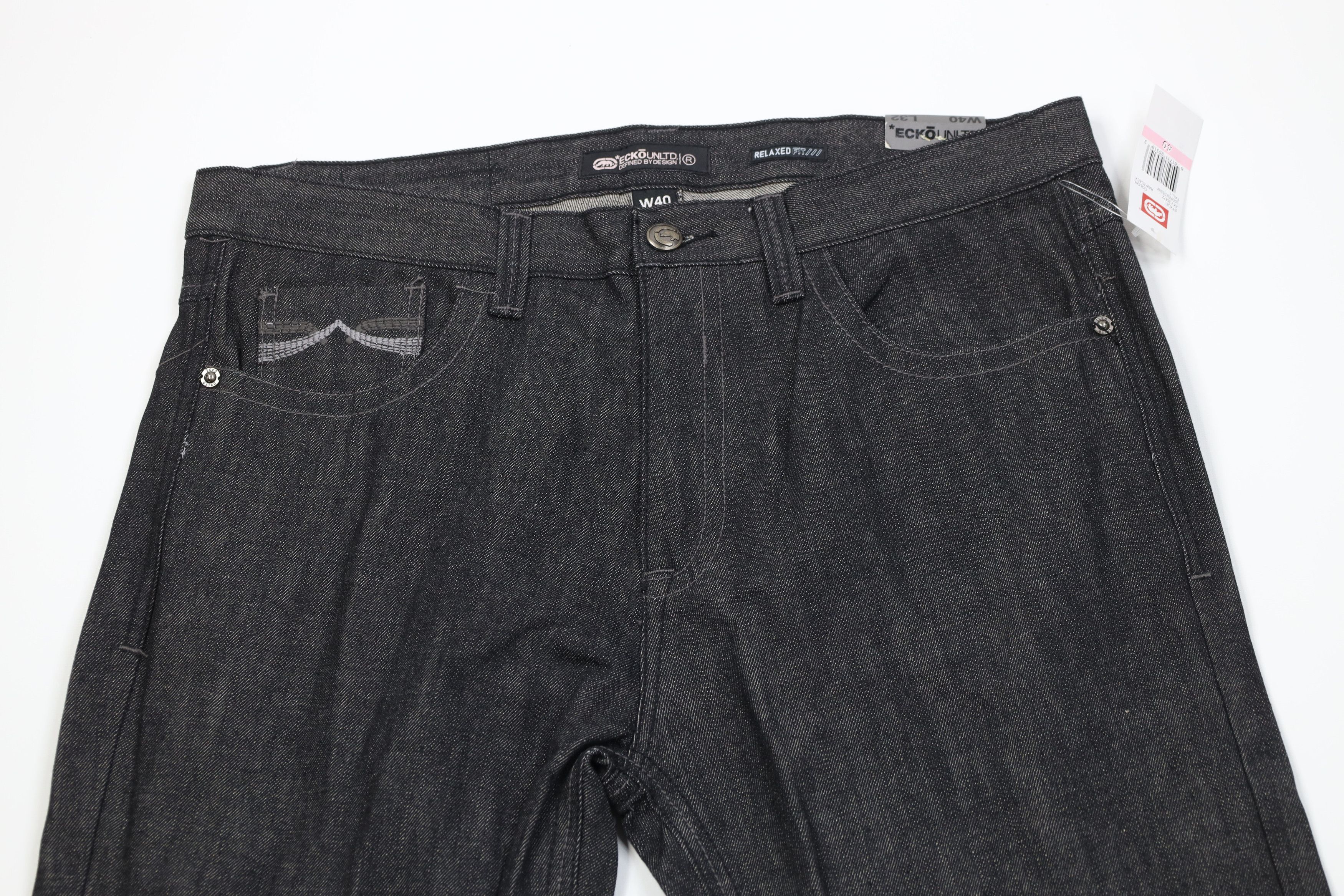 Ecko Unltd. Deadstock Vintage 90s Y2K Ecko Wide Leg Denim Jeans Black Size US 40 / EU 56 - 2 Thumbnail