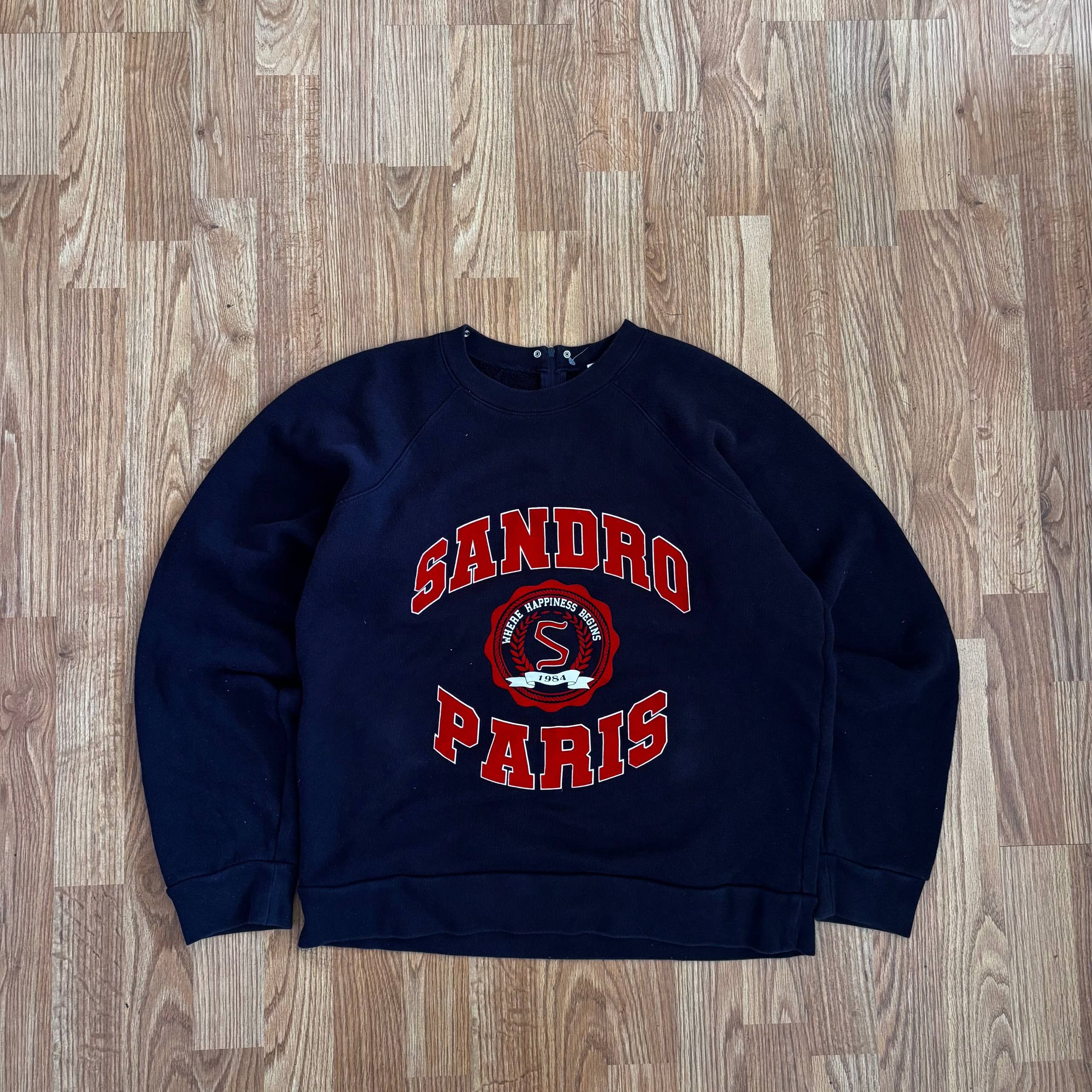 Sandro Sandro Paris Blue Blason Sweatshirt Size L / US 10 / IT 46 - 3 Thumbnail