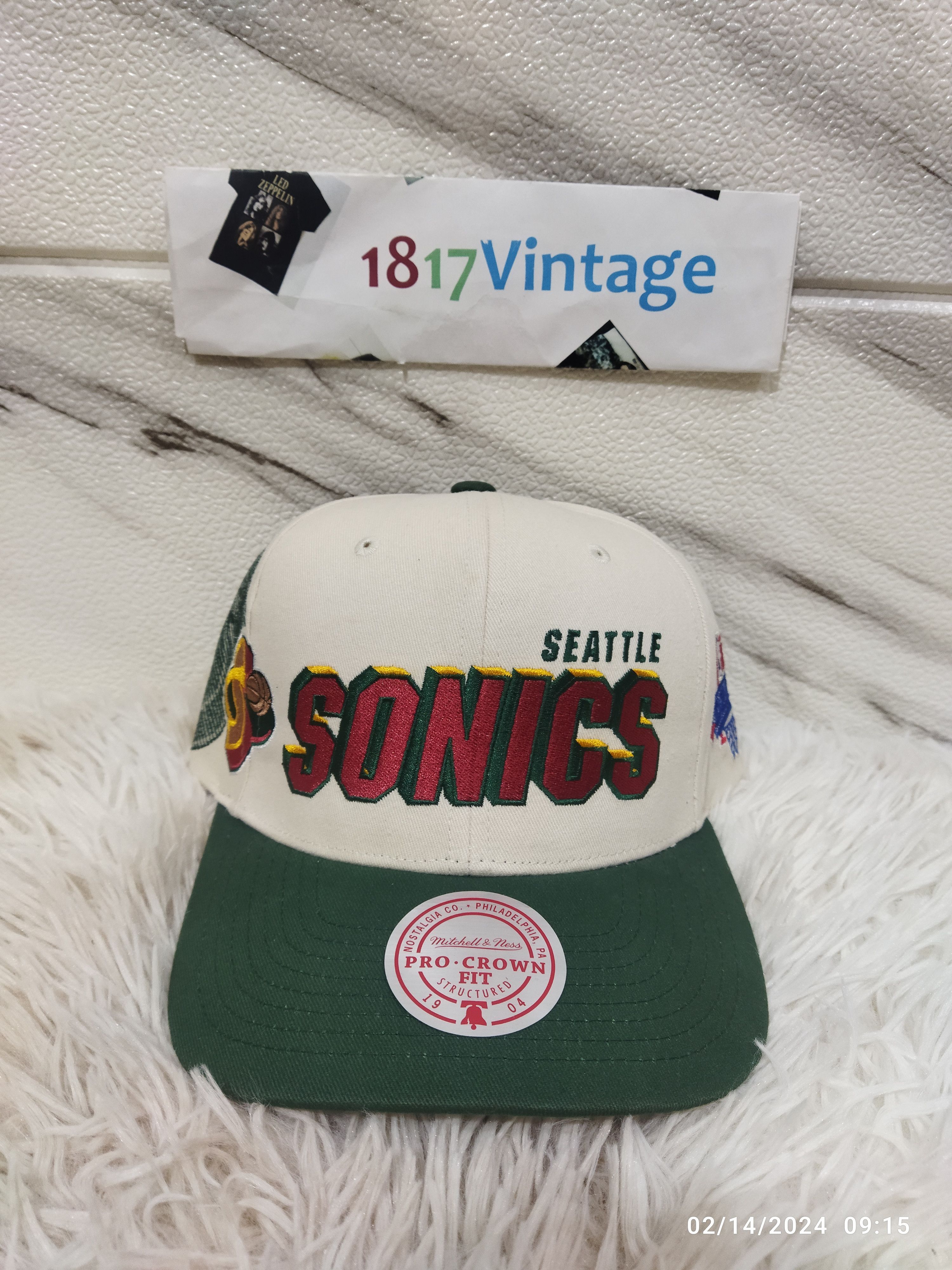 Mitchell & Ness Mitchell & Ness Seattle Supersonics 96 draft hat | Grailed