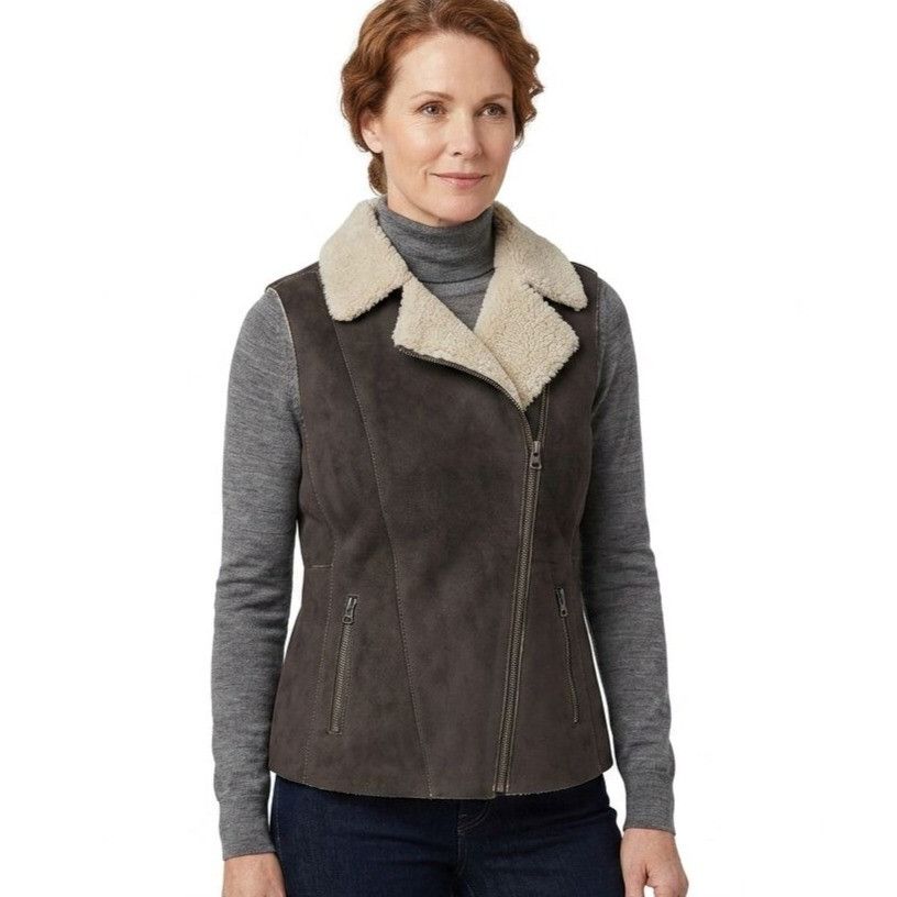 Other Velvet Graham and Spencer Zip Moto Vest Women Size M Brown Size M / US 6-8 / IT 42-44 - 1 Thumbnail